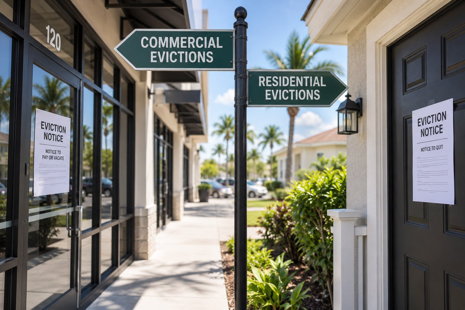 Commercial vs. Residential Evictions: Key Legal Differences Under Florida Law