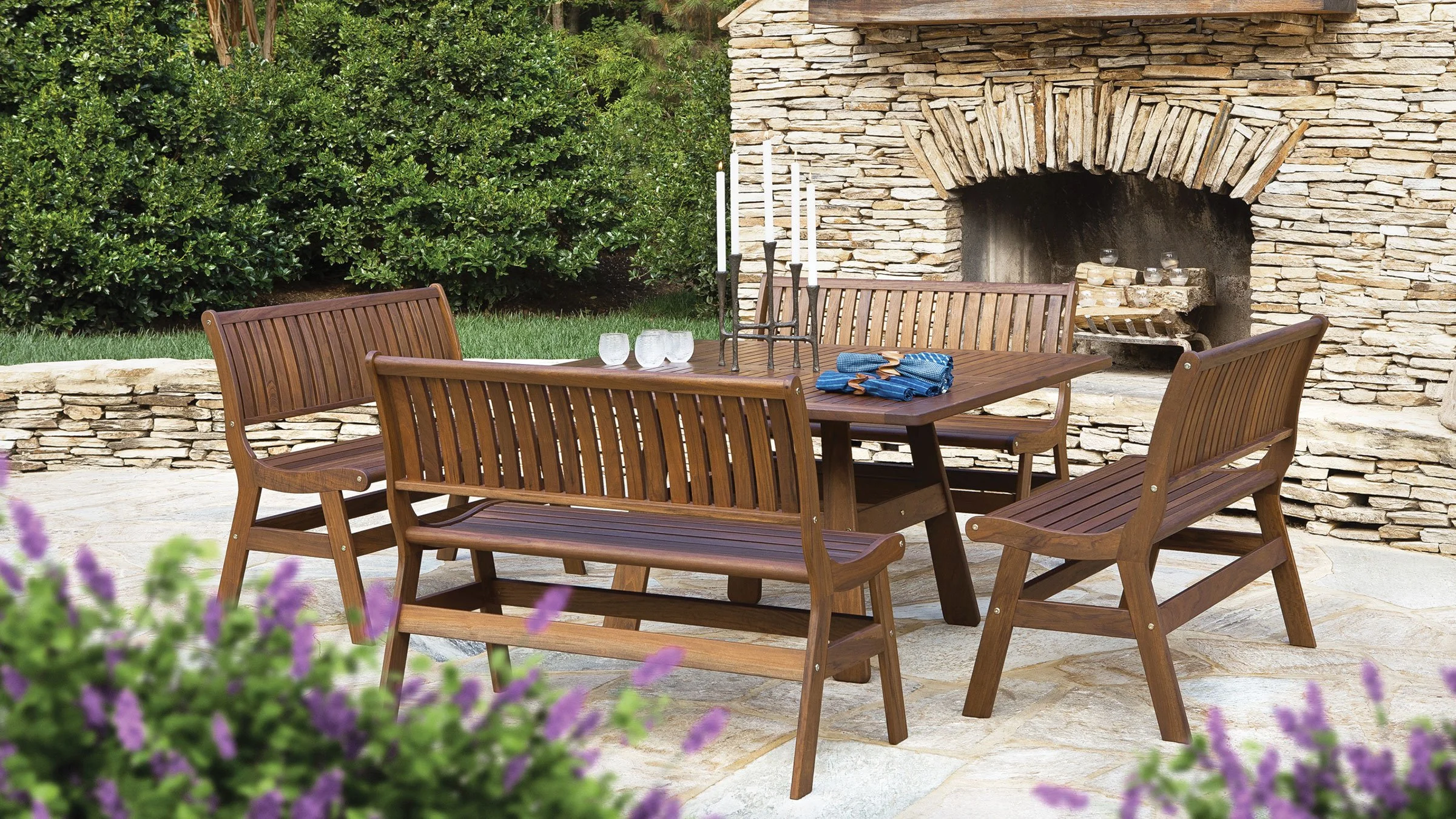 Jensen Outdoor - Amber Bench Dining 2