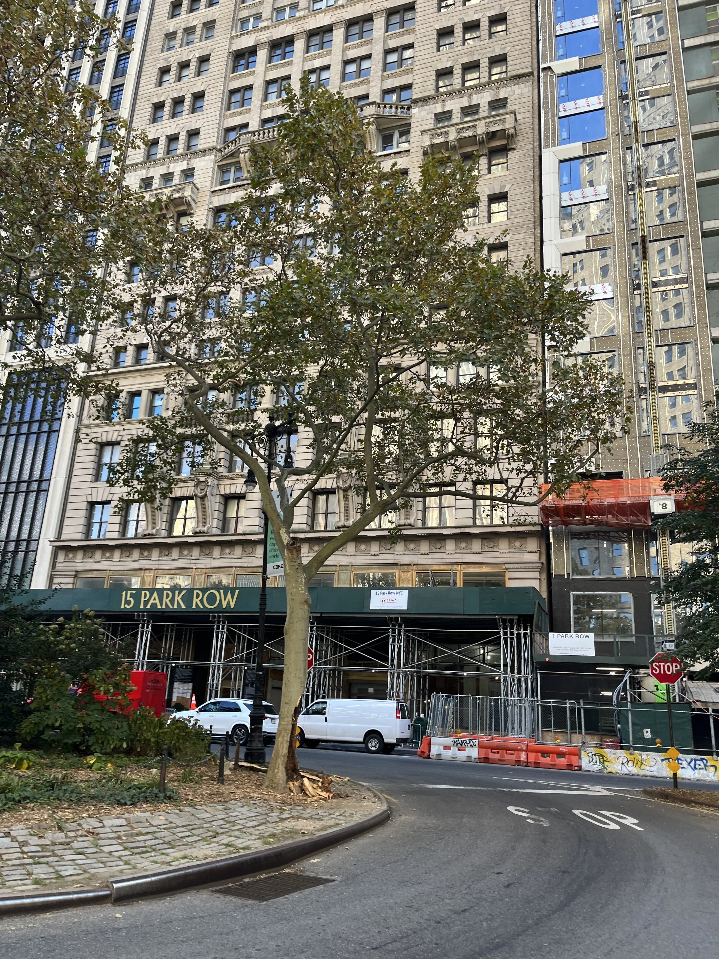  Expand to see tree trunk damaged by truck. 