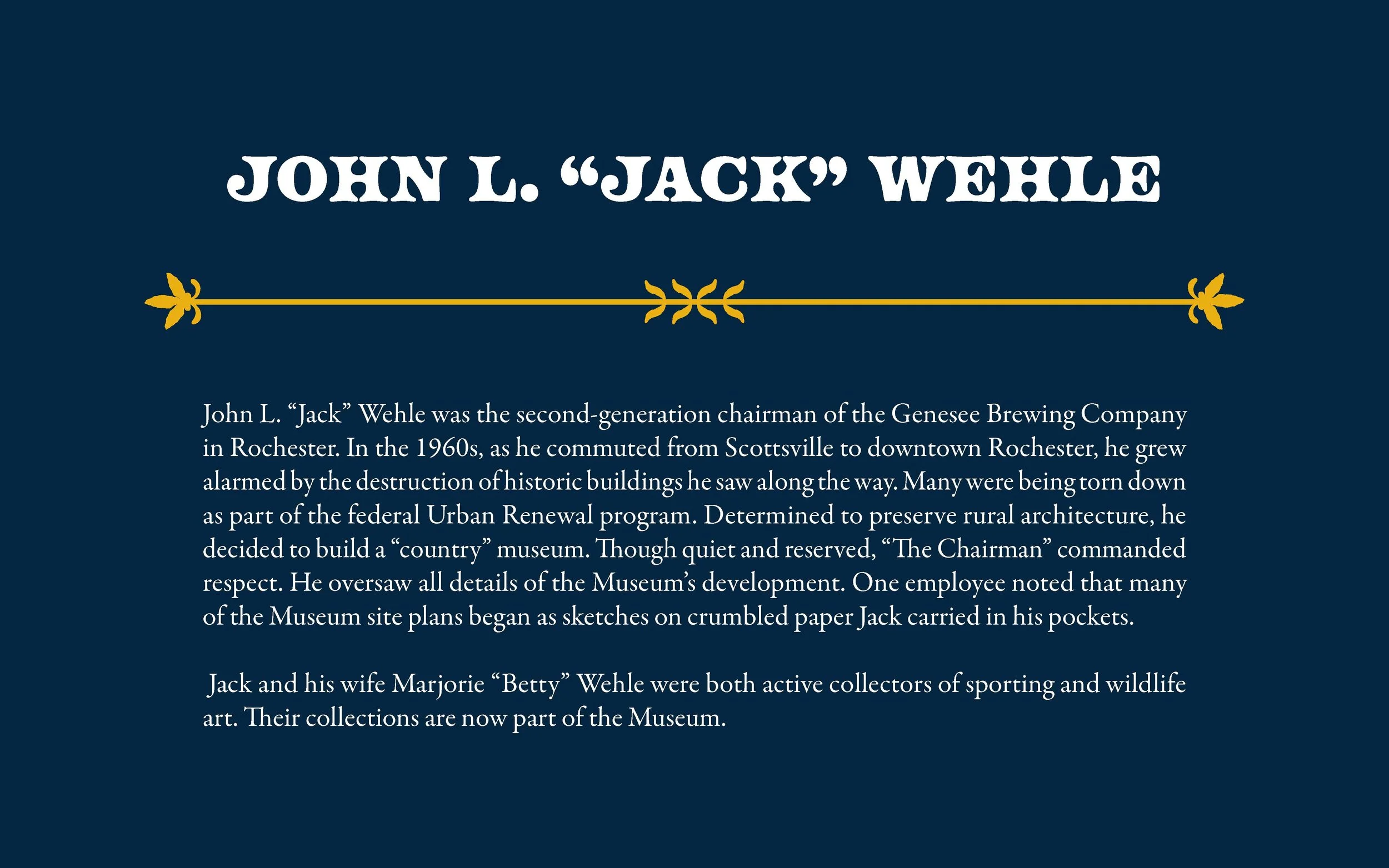 Smaller Exhibition Text Panel Example