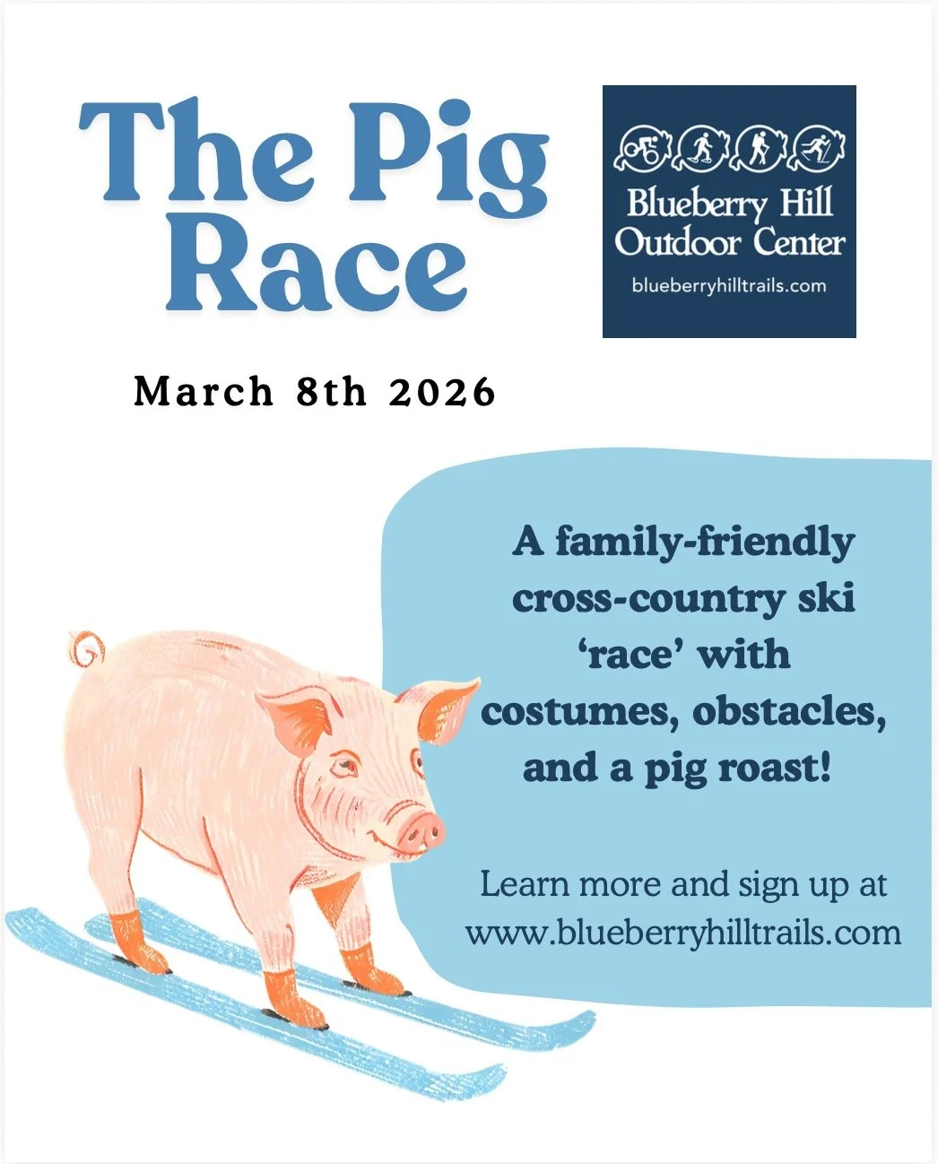 🐷🐷 The Pig Race is BACK for another year! This informal, goofy event is all about celebrating being outside with good people, friendly (and fierce) competition, and the magic of winter in Vermont. We hope you can join us--we just opened up registra