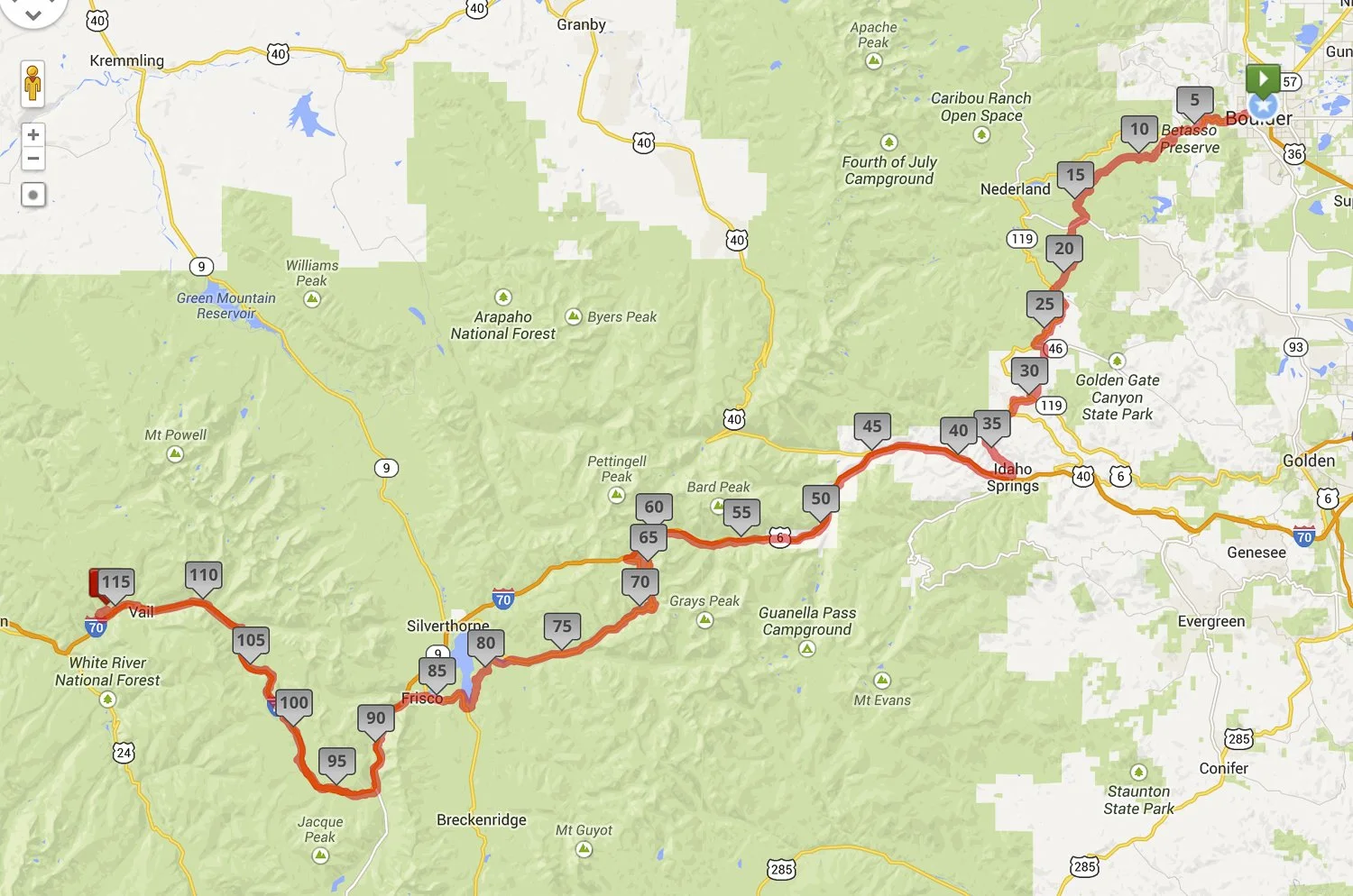 Boulder to Snowmass by Bike