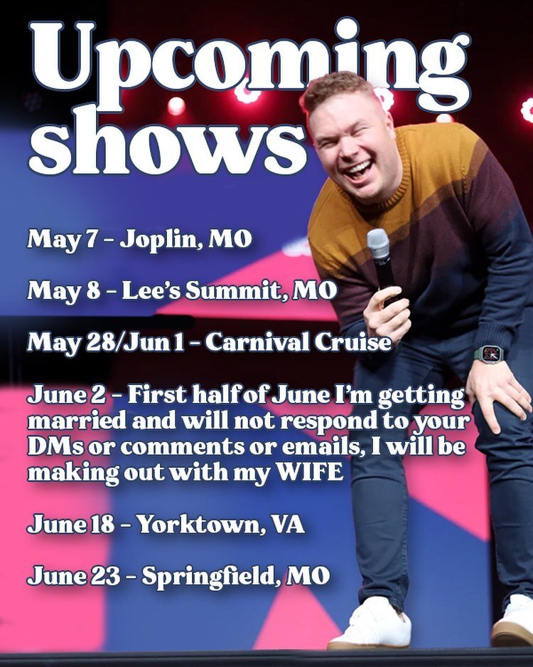 Gonna be BUSY in June okay??? #tourdates #standup #standupcomedy