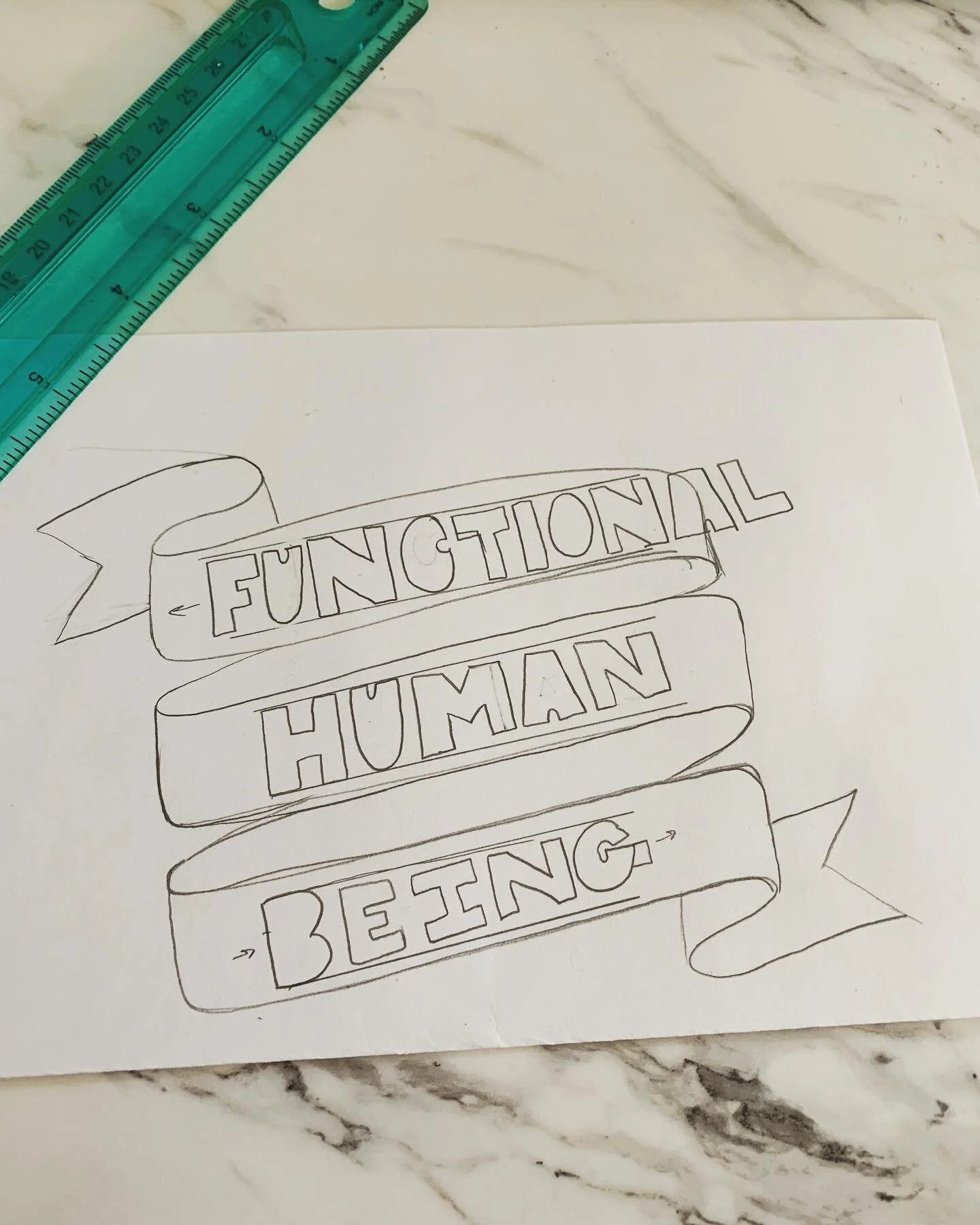 Seems about right&hellip;
Working on a new sticker and the irony that the word &ldquo;functional&rdquo; was being the problem struck me, so join me for a moment to laugh at the little things! 😂 
.
.
.
#handlettering #handletteringfail #ironic #creat