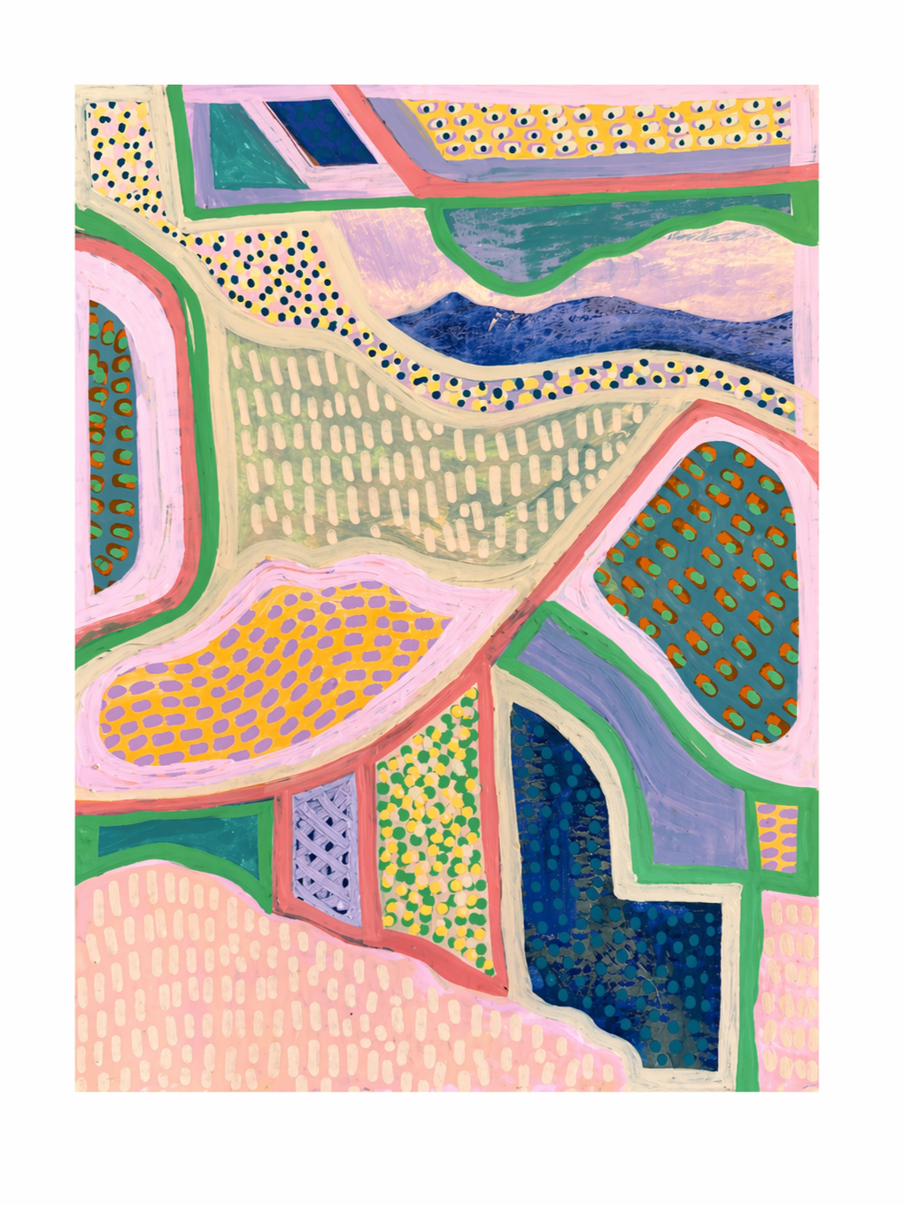 rose all day, acrylic and guauche on paper, prints available