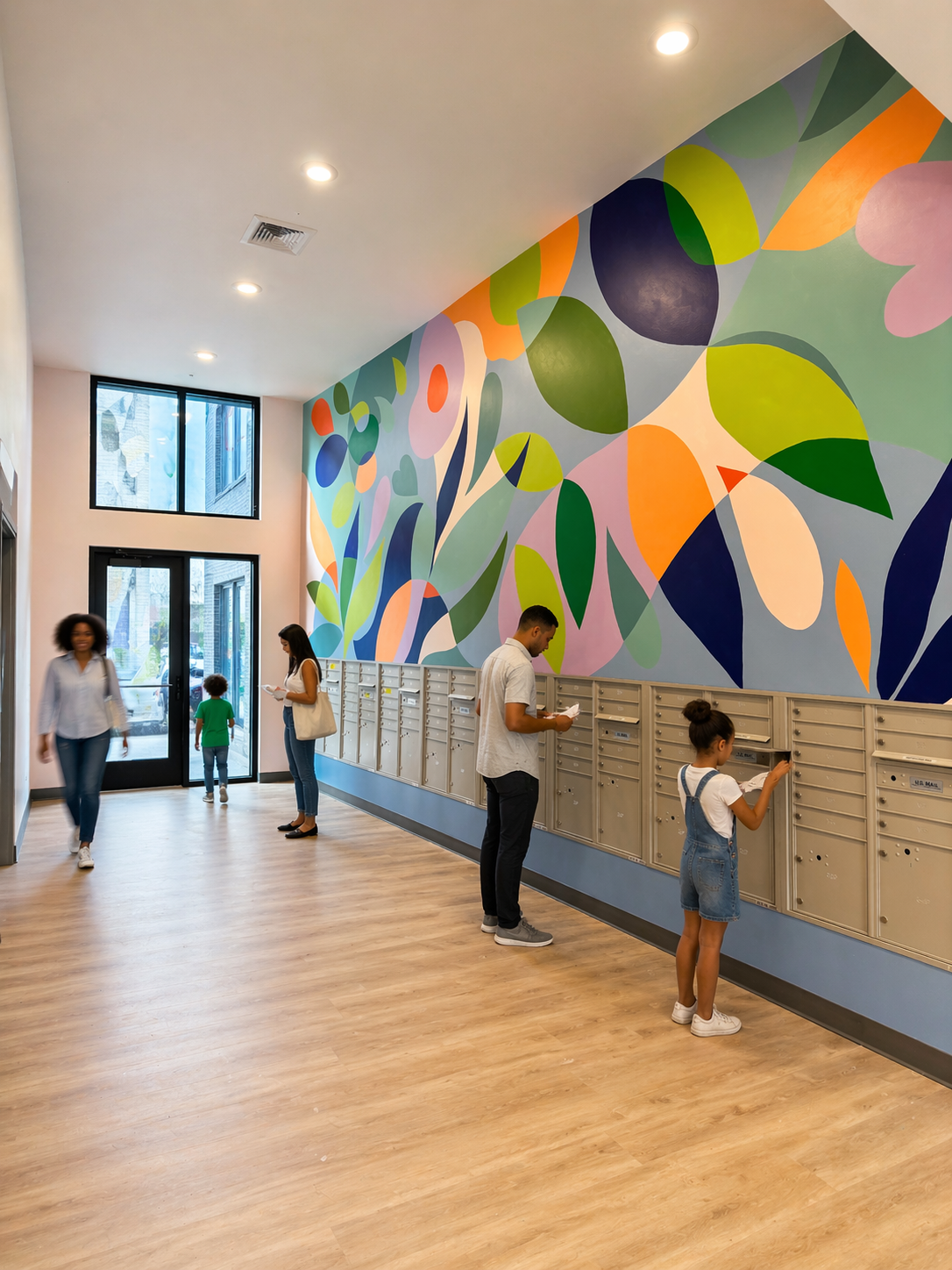 Alder 9 Mural with people checking mail - right side.png
