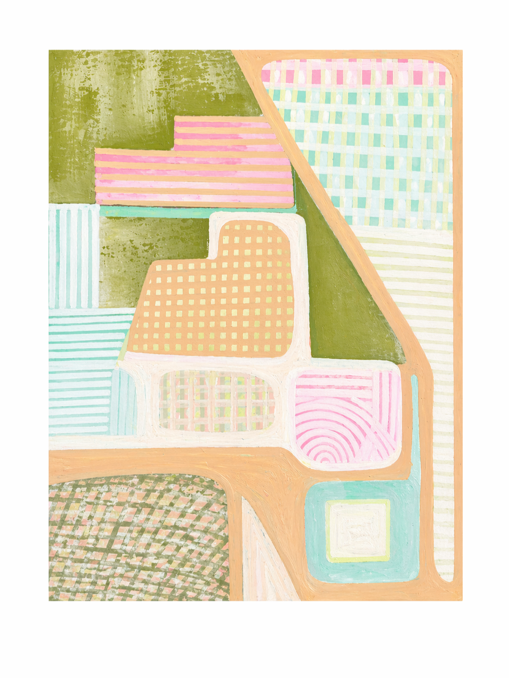 carlton loves, acrylic and guauche on paper, prints available