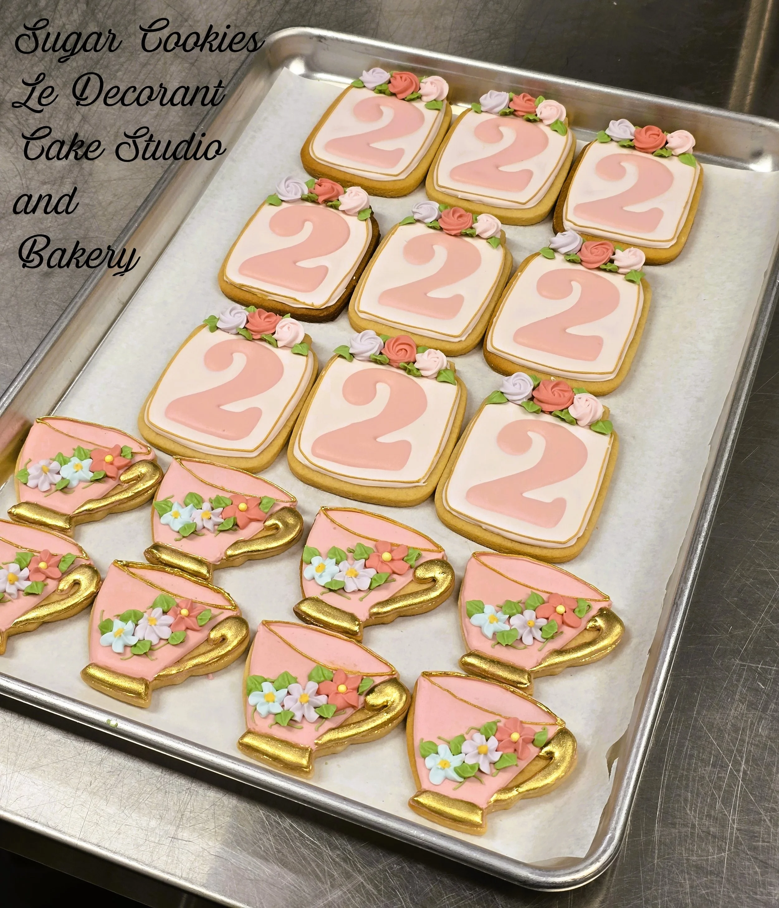 Birthday Cookies 2 year old Teacup and Square flowers white and pink.jpg