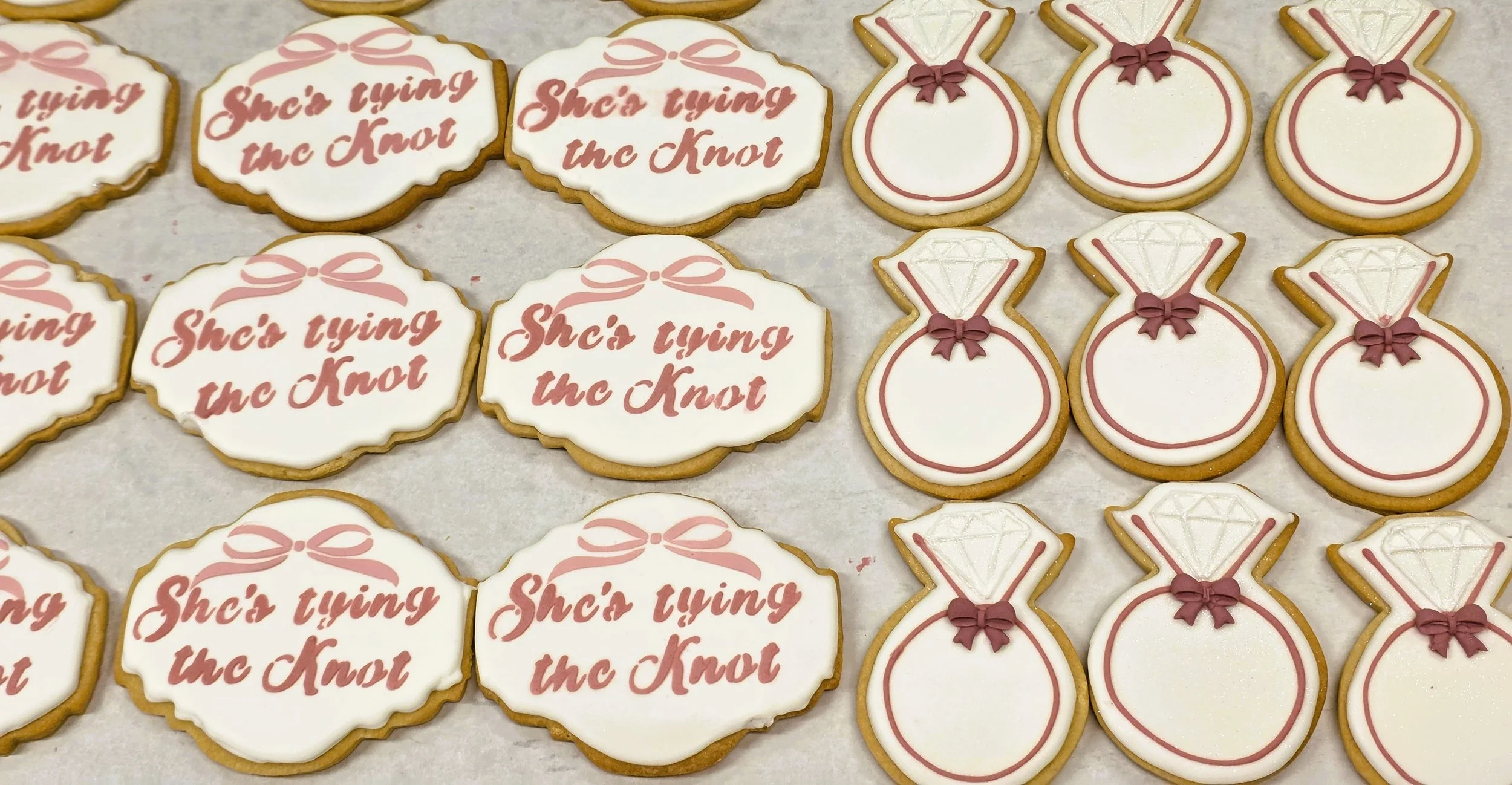 Bridal shower cookies tying the knot ring and words.jpg