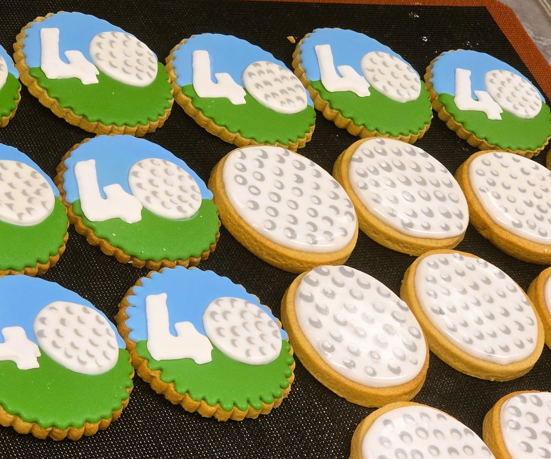 Birthday Cookies for 40 years Golf theme.jpg