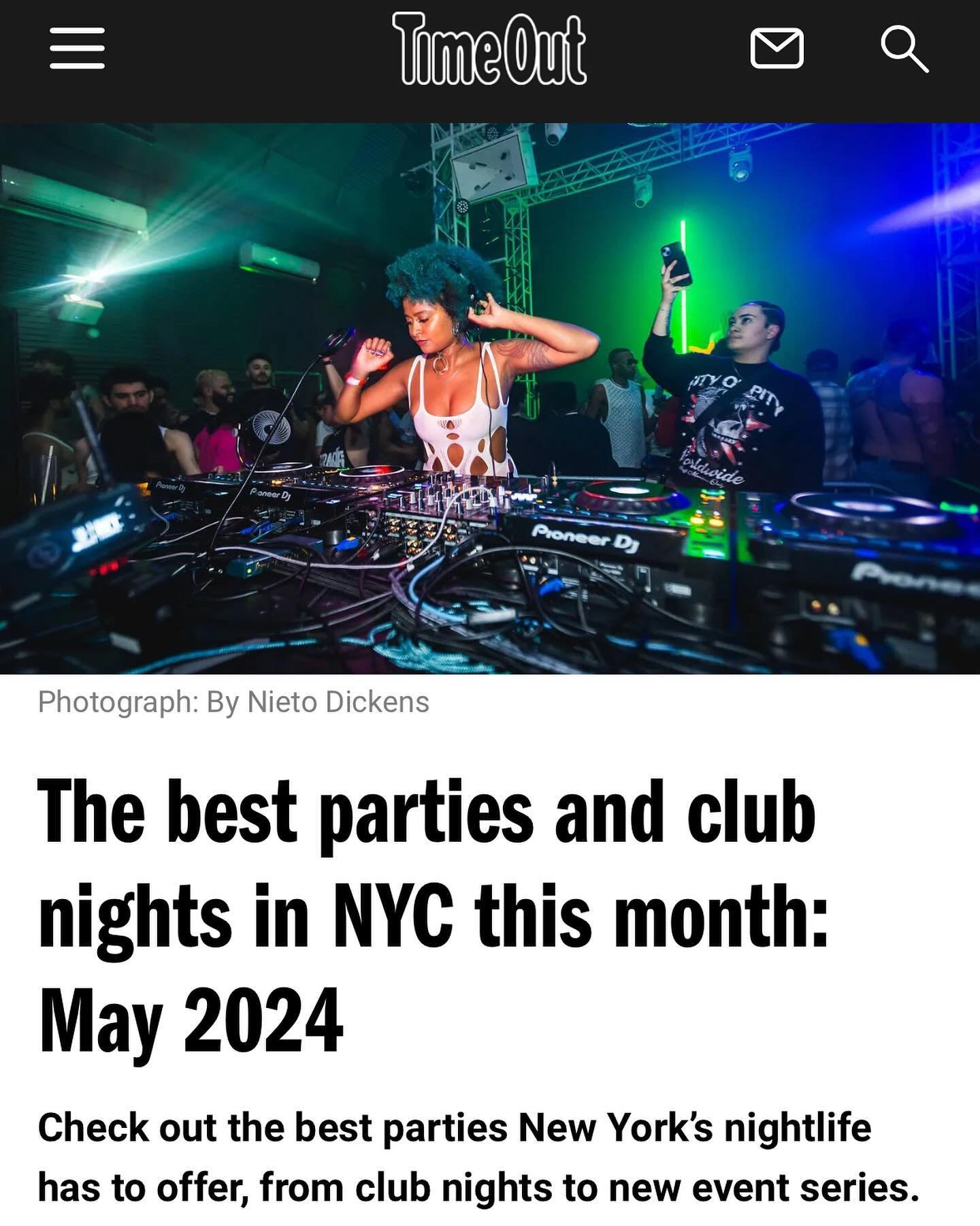 Thanks @oyystersauce &amp; @timeoutnewyork for the shout out! Catch us back at @hushhkbar on Friday May 10 ⛓️😈