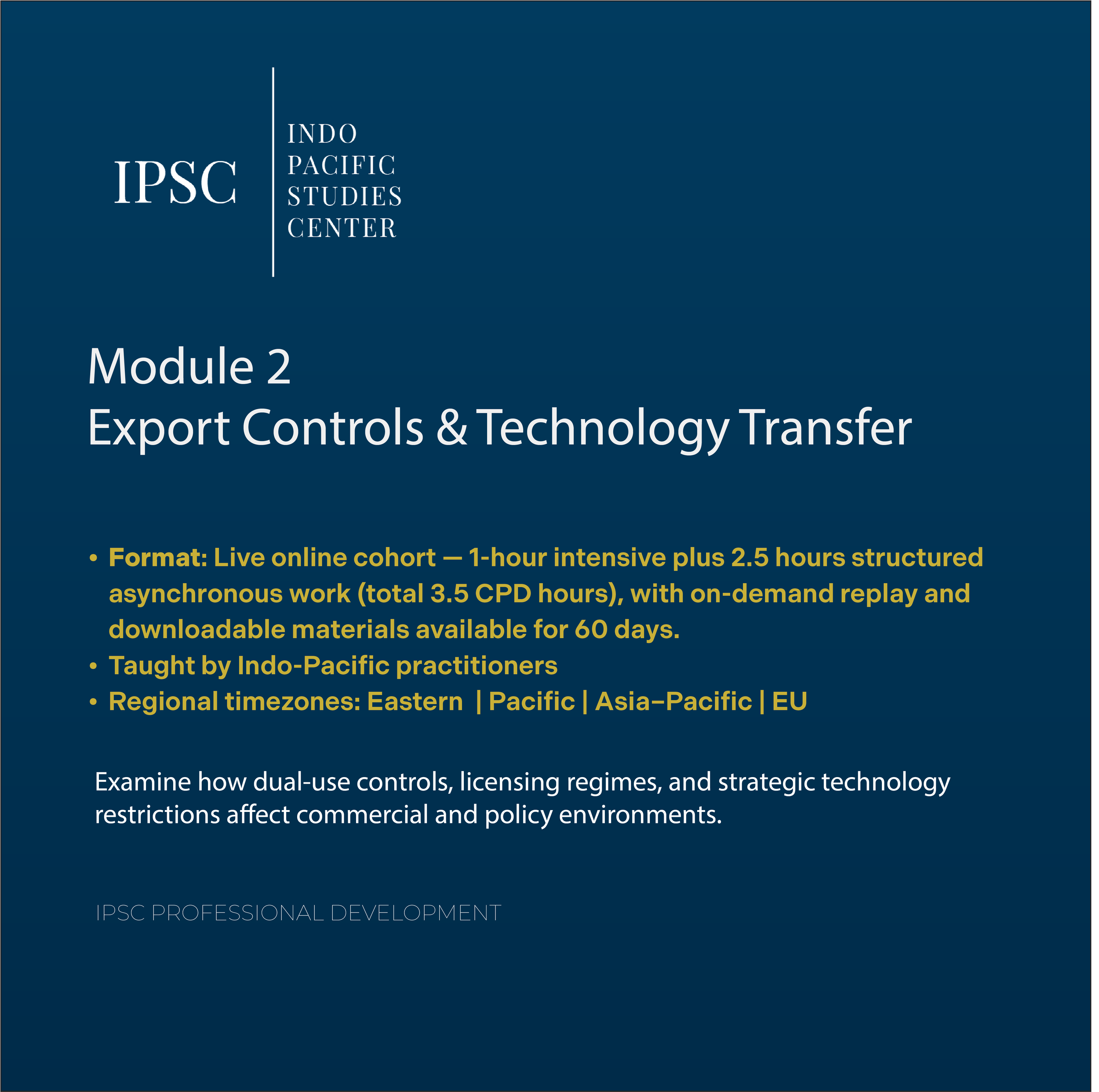 Module 2: Export Controls & Technology Transfer