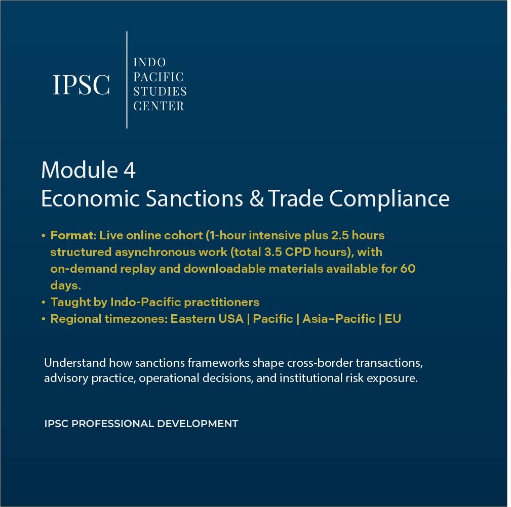 Module 4: Economic Sanctions & Trade Compliance