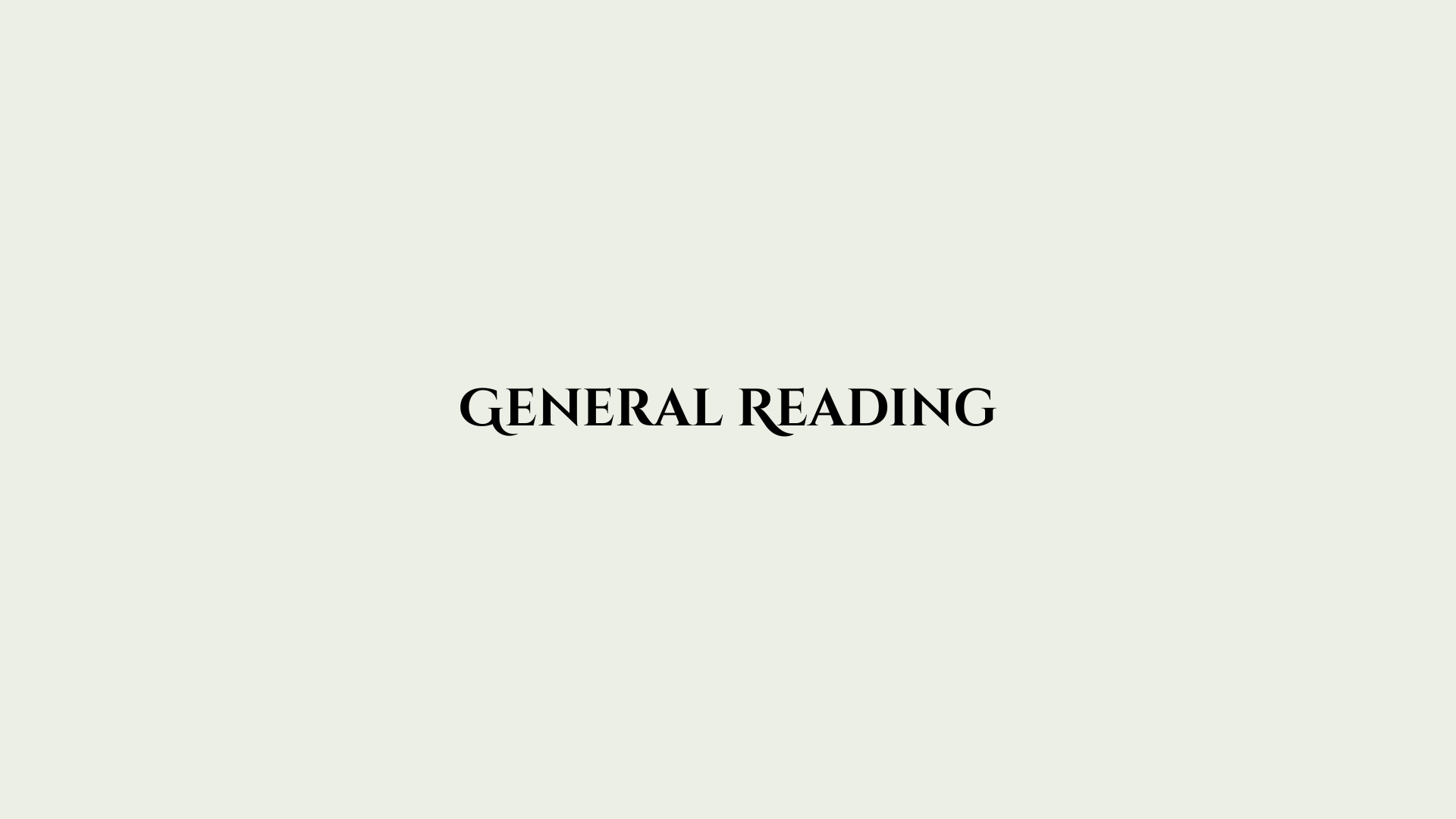 General Reading