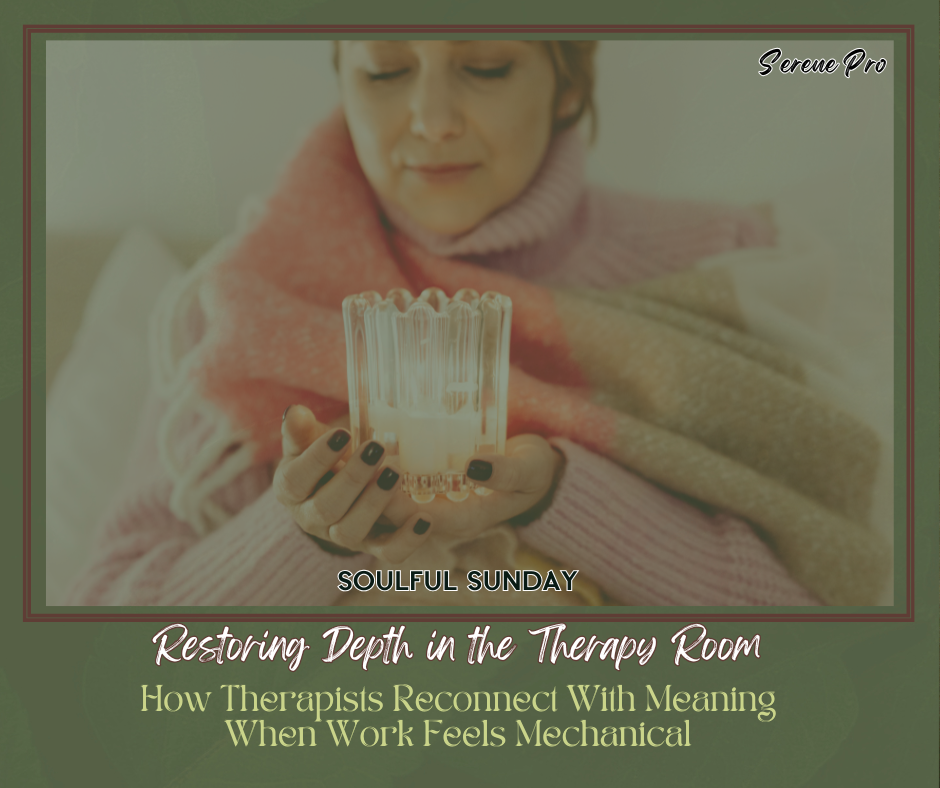SOULFUL SUNDAY: Restoring Depth in the Therapy Room: How Therapists Reconnect With Meaning When Work Feels Mechanical