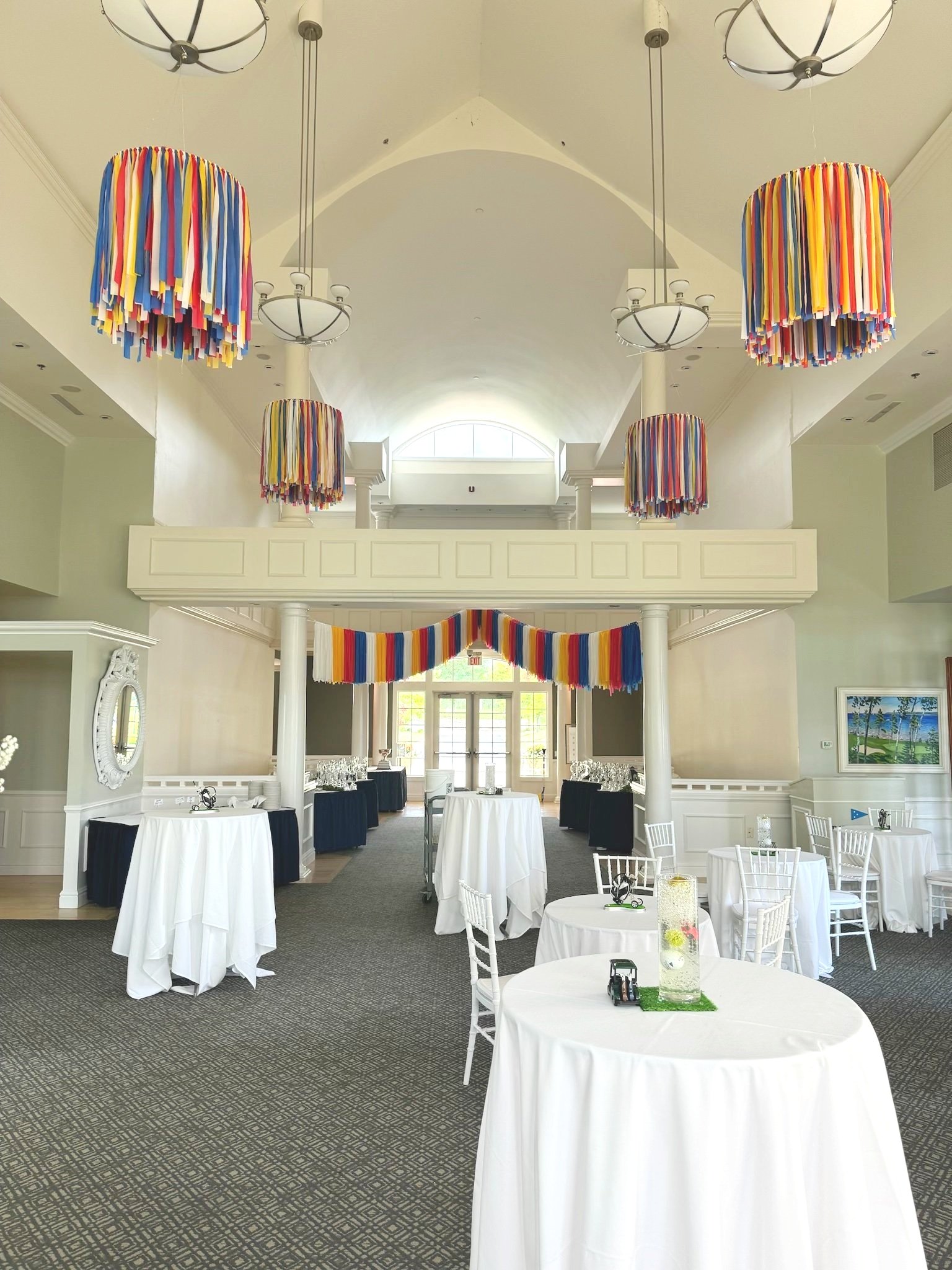 24" Fringe Chandeliers & (2) 20' Fringe Garlands