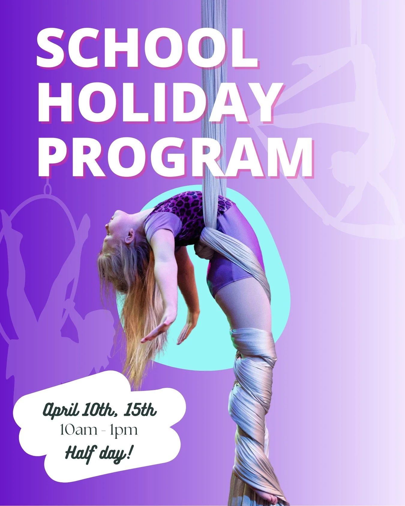🎈Half Day of CIRCUS 🎈
➡ Age 7 - 15 | All Levels Welcome
⭐Ground Base Games &amp; Circuits
⭐Aerial Themed drawing
⭐Aerial Silks, Hammock, Trapeze
⭐Juggling
⭐Acro
Bookings - https://www.silkandcircus.co.nz/school-holidays