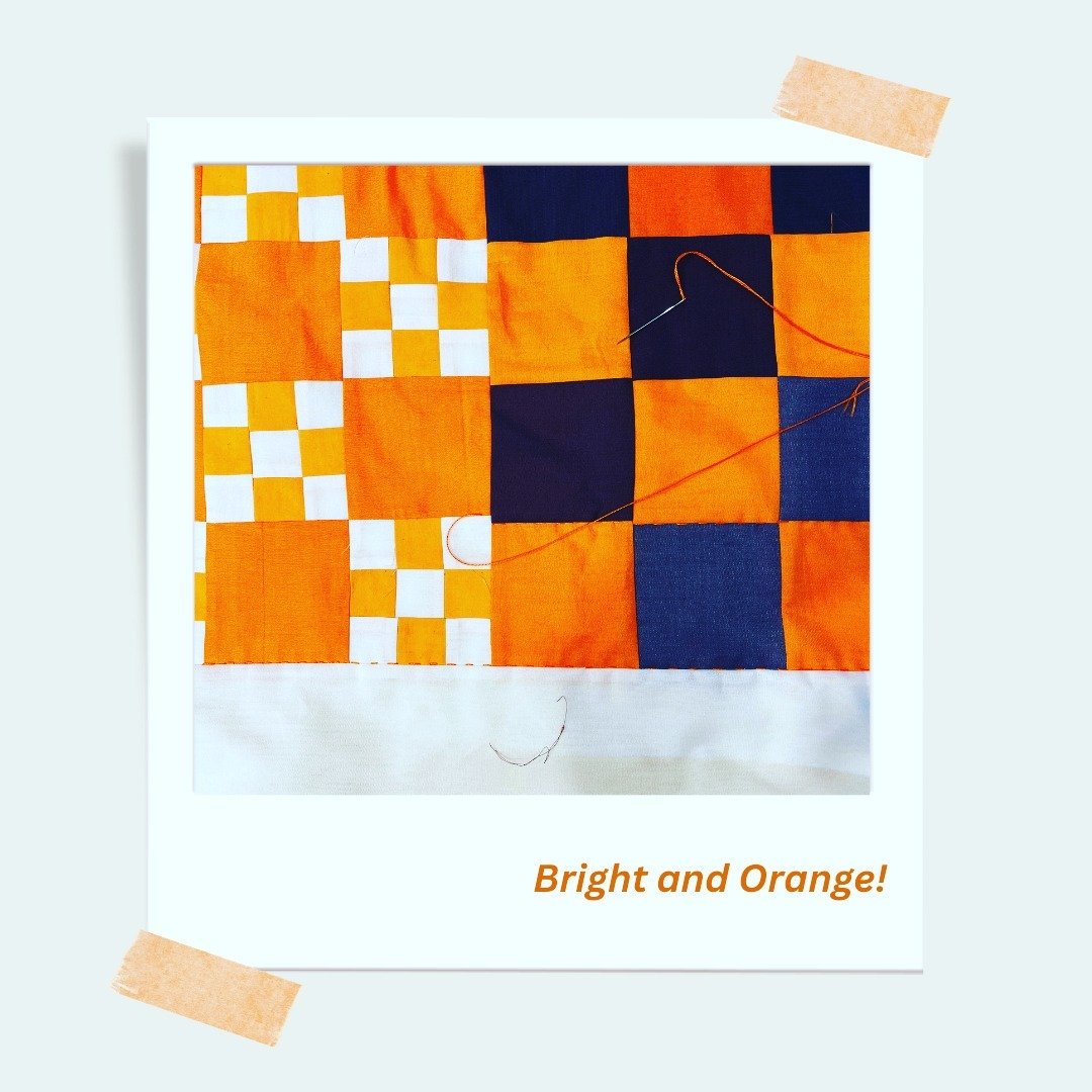 I am in the process of hand-quilting the large Orange piece of my collection!
