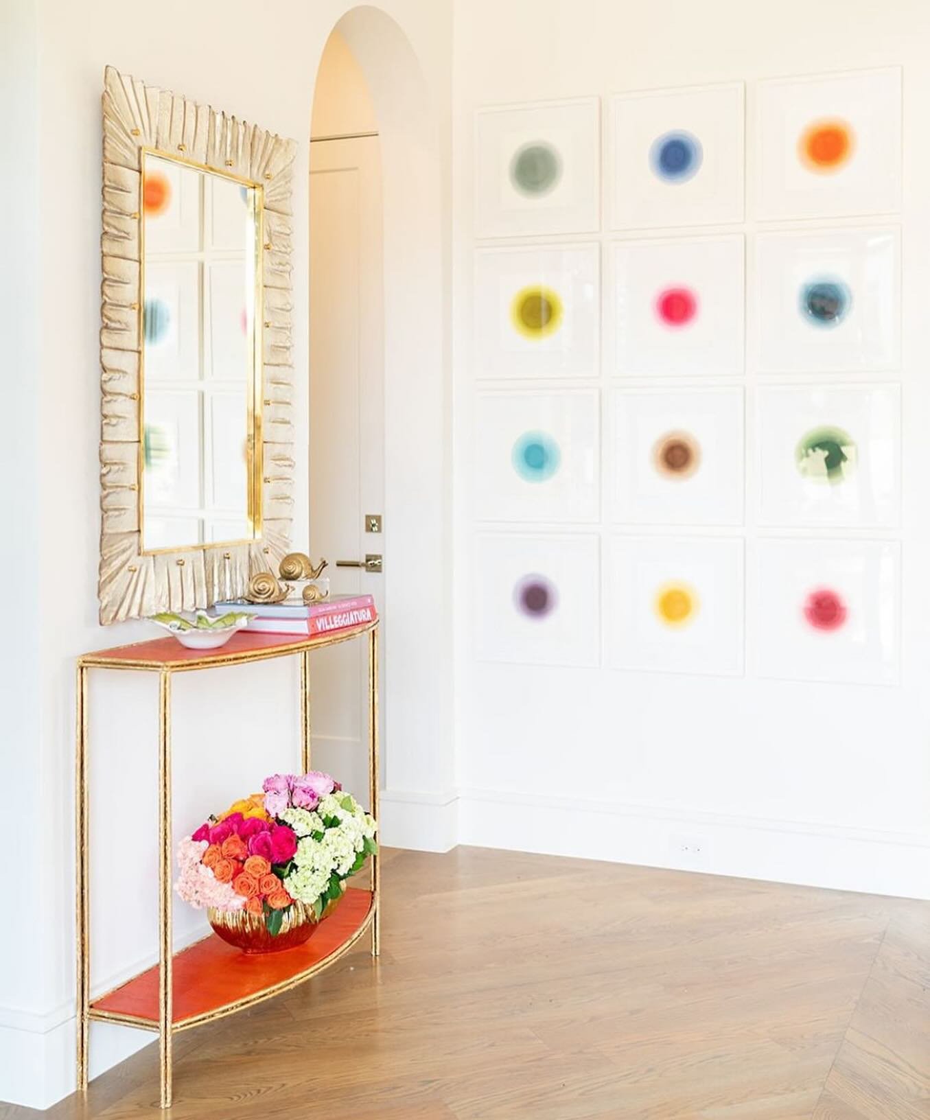 Thank you @trishsheatsid 
This truly is Spot On 🌈

Available through @blue_print_store 
Interiors by @trishsheatsid 
Build by @braswellhomes 
Photo by @gracehodophoto 

#watercolorart #interiorstyling #interiorsofinstagram #happyart #colorfulinterio