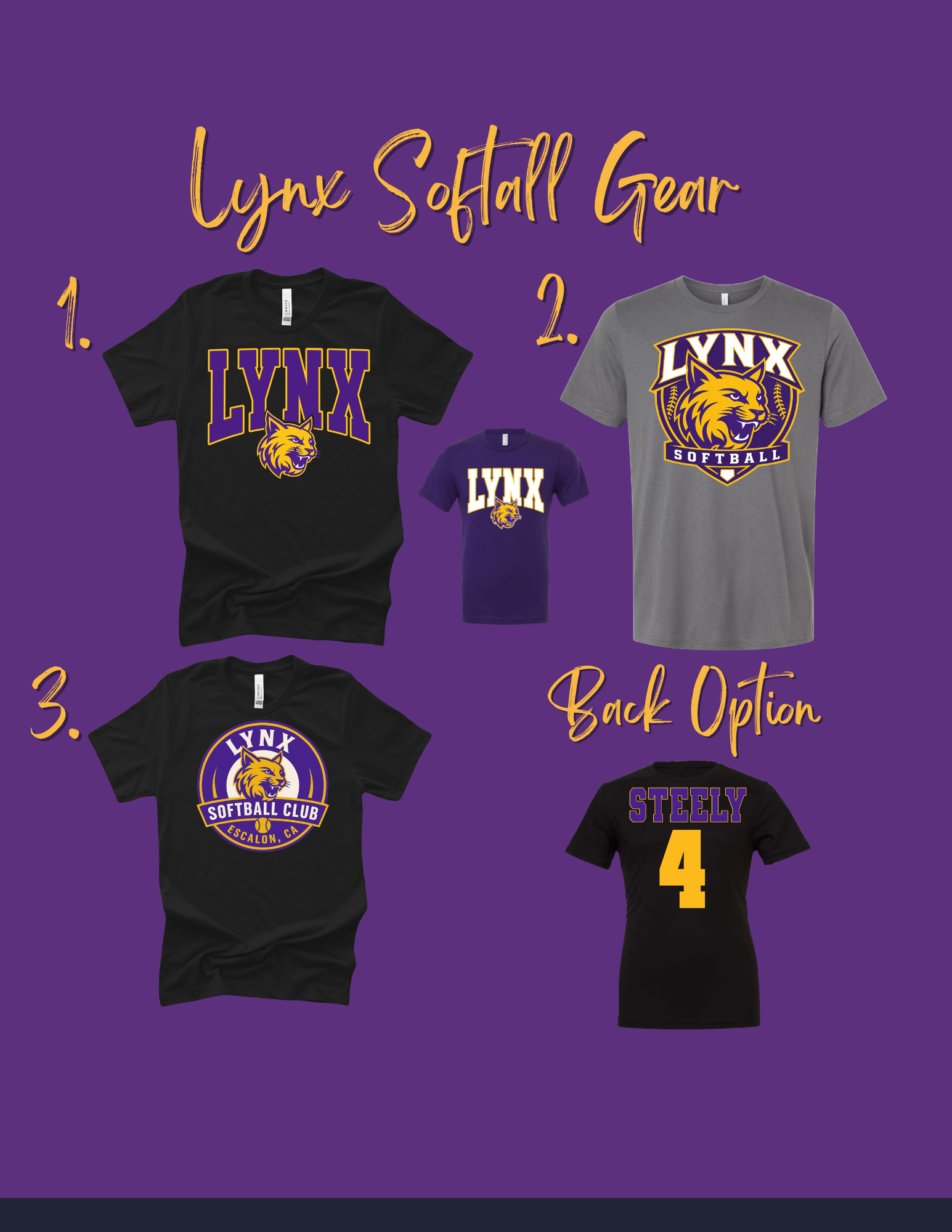 Lynx softball gear numbers.png