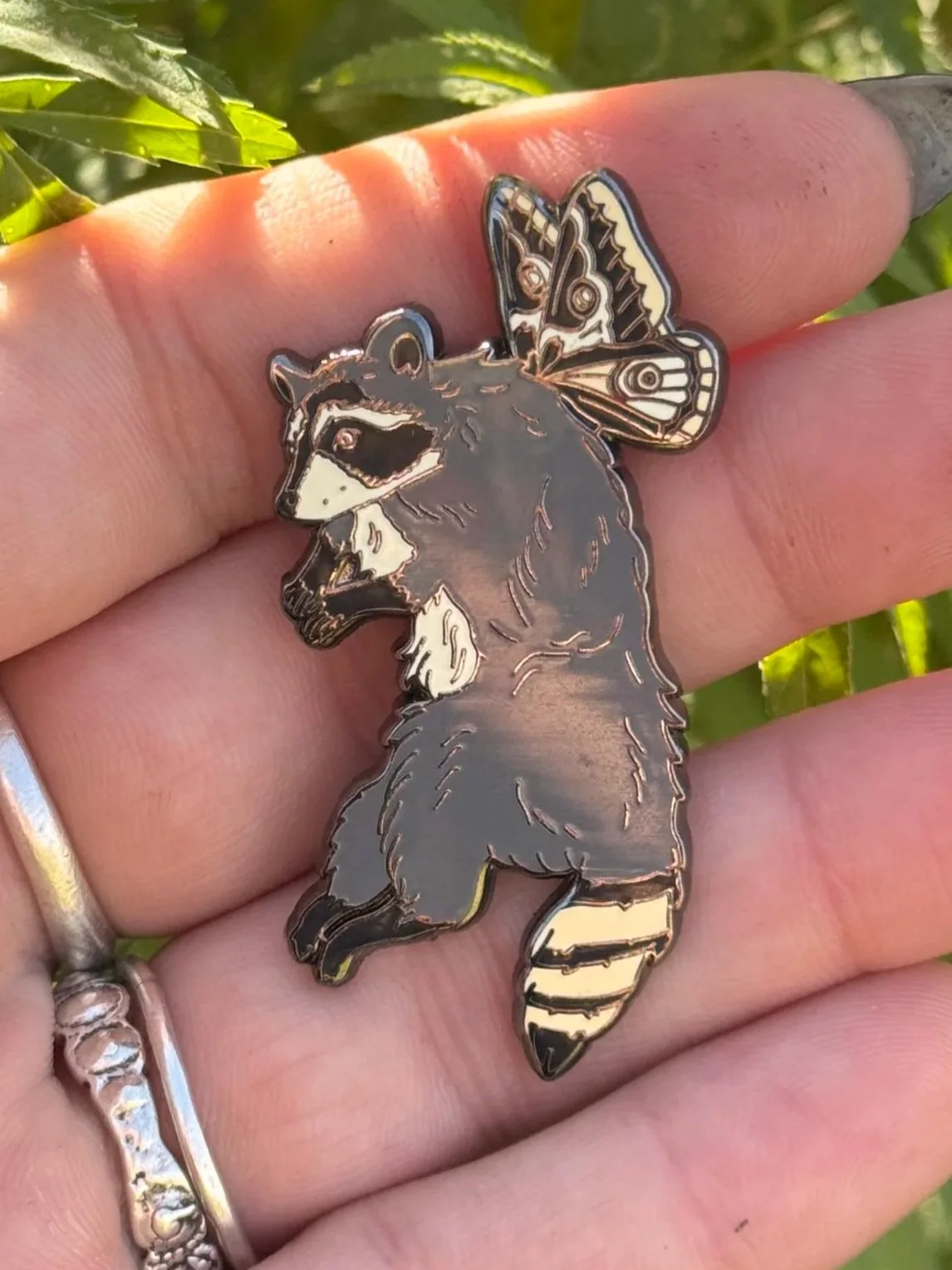 Raccoon Fairy Enamel Pin