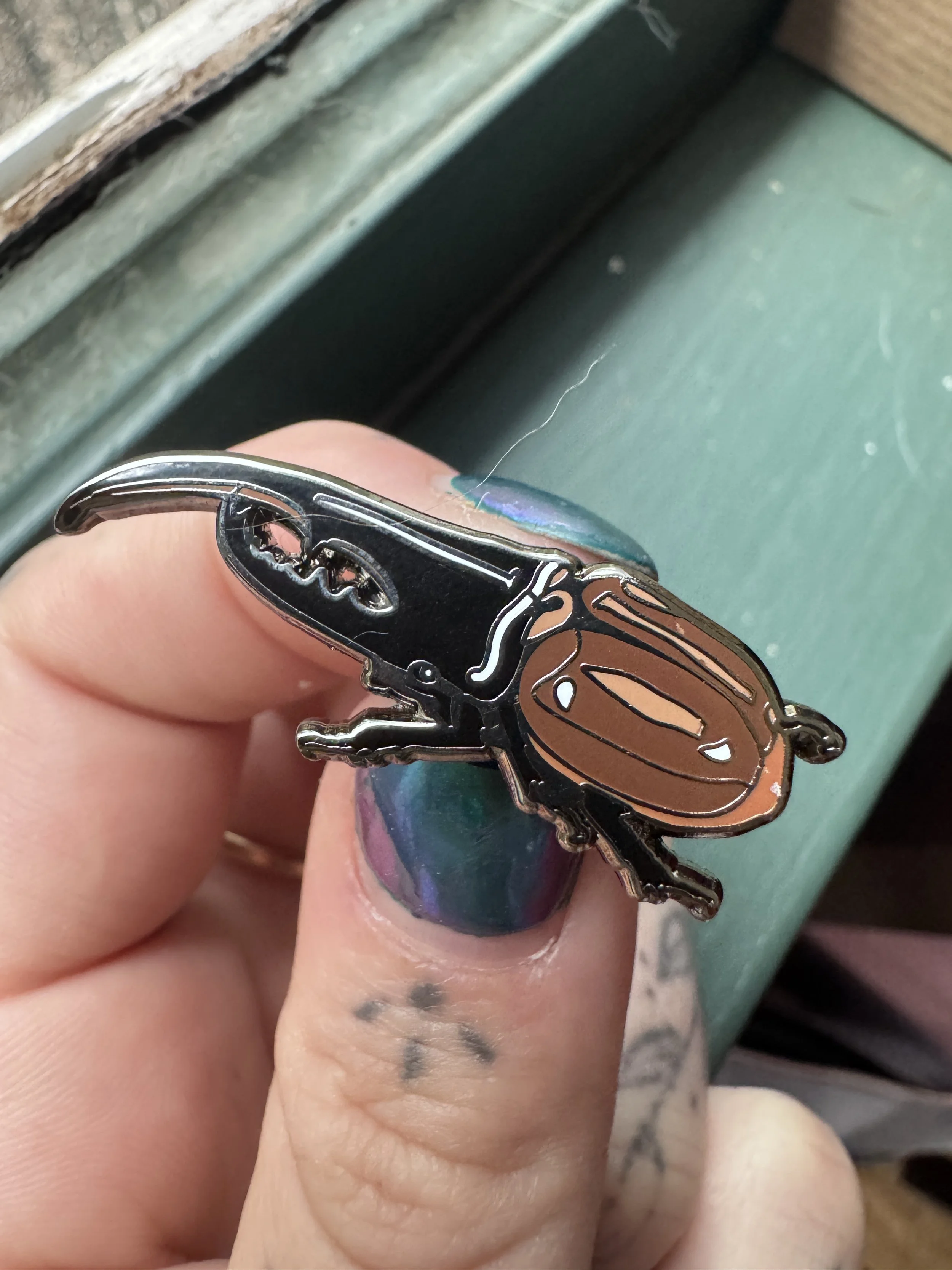 Hercules Beetle Enamel Pin