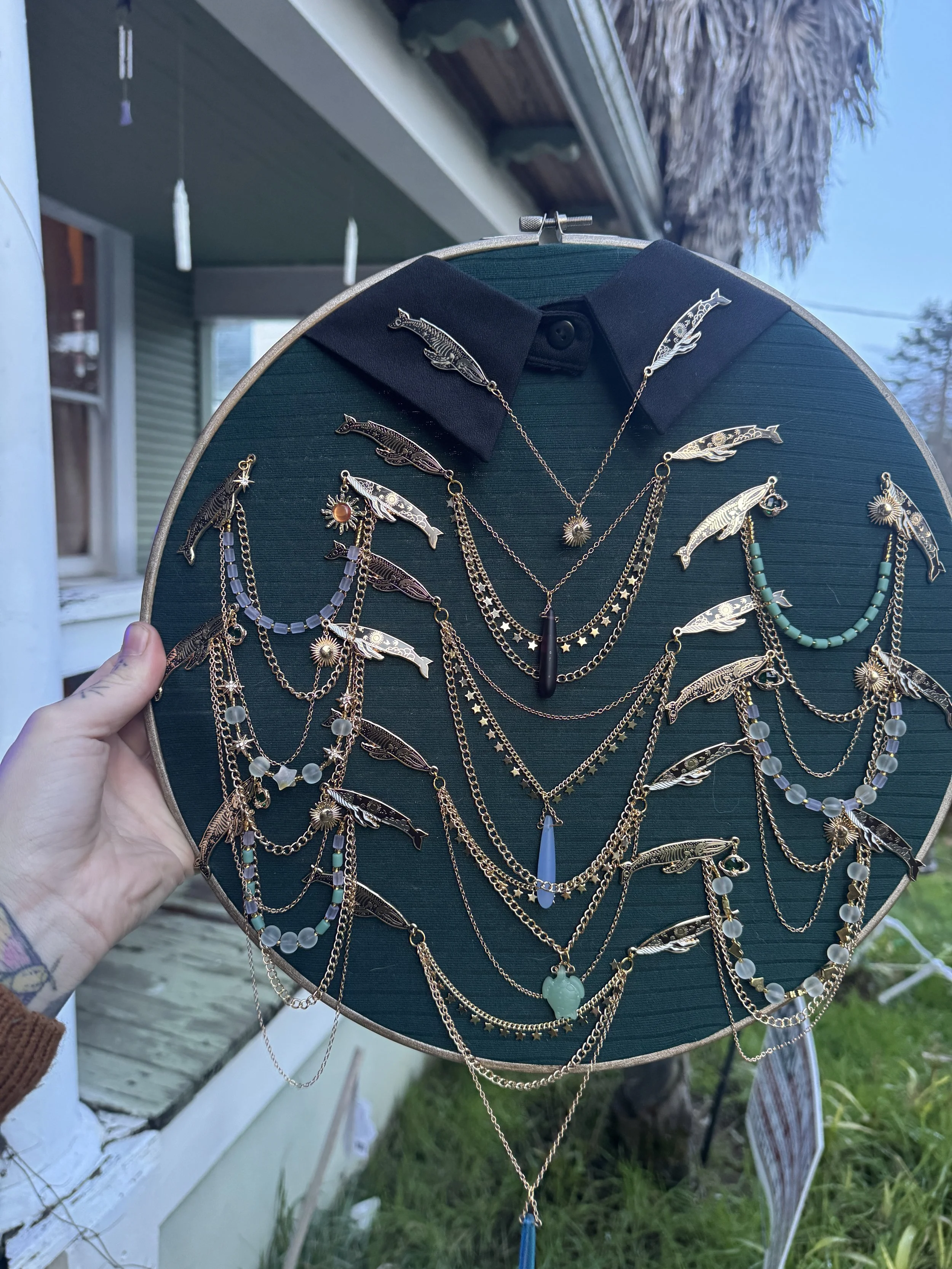 Sea Glass Collar Chains