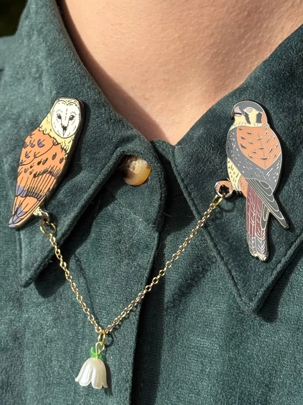 Raptors Enamel Collar Pin Set
