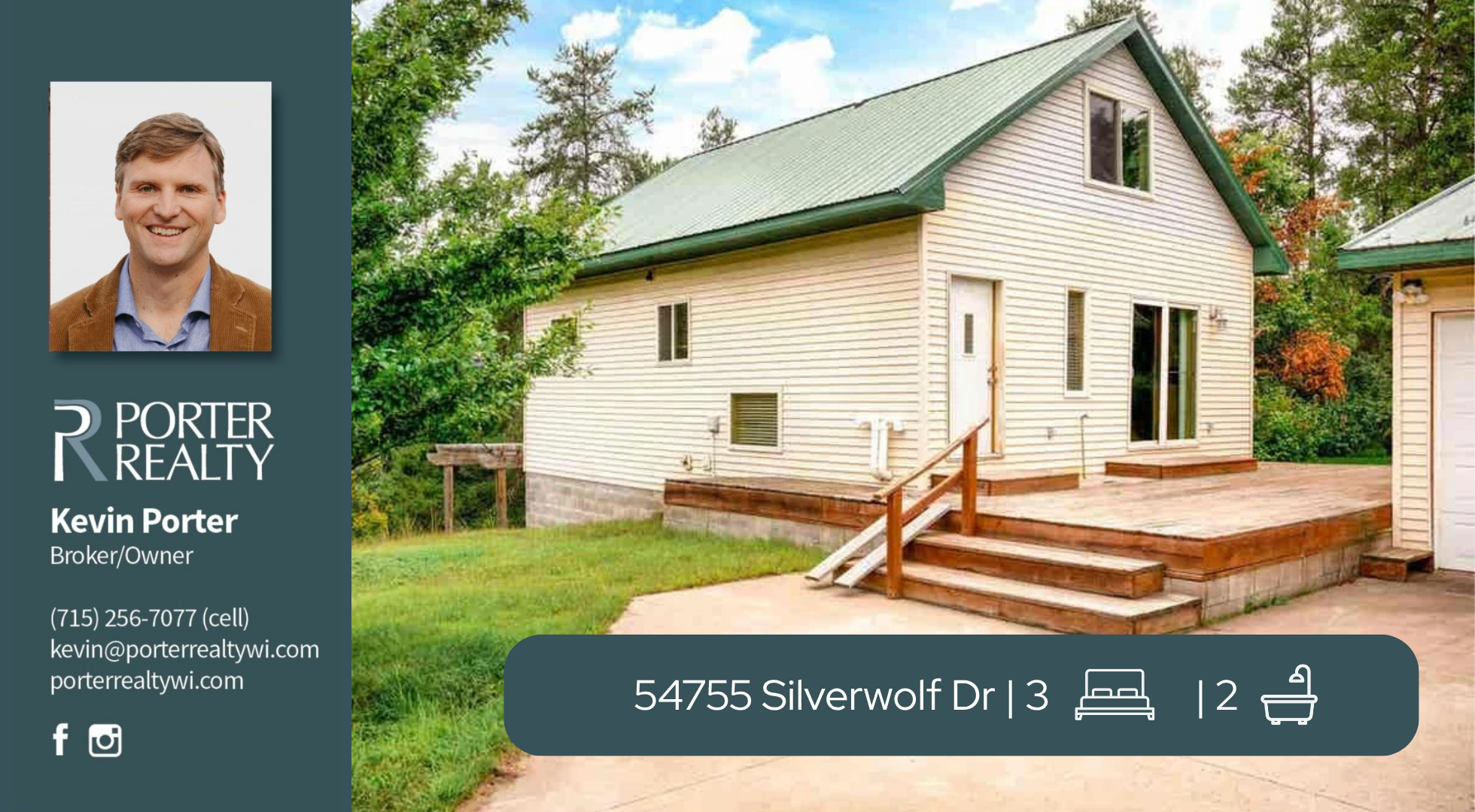 54755 Silverwolf. Tucked among the pines just outside Solon Springs, this beautifully crafted home combines the warmth of wood interiors with thoughtful modern comfort. The open main level features hardwood floors, vaulted ceilings, and abundant natu