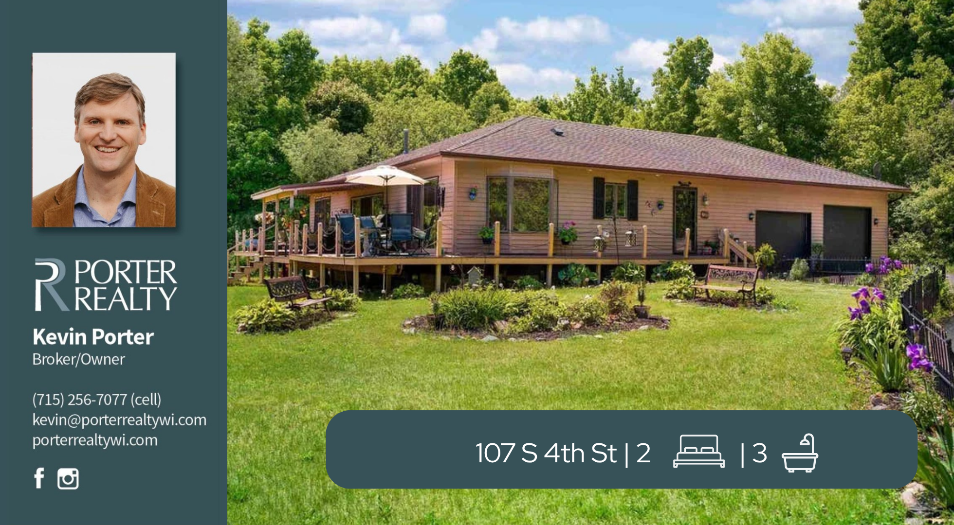 One of the premier locations in Bayfield, this beautifully designed ranch-style home is tucked away at the end of a quiet cul-de-sac for ultimate privacy. Just a 2-minute walk from everything downtown Bayfield has to offer - and yet completely privat