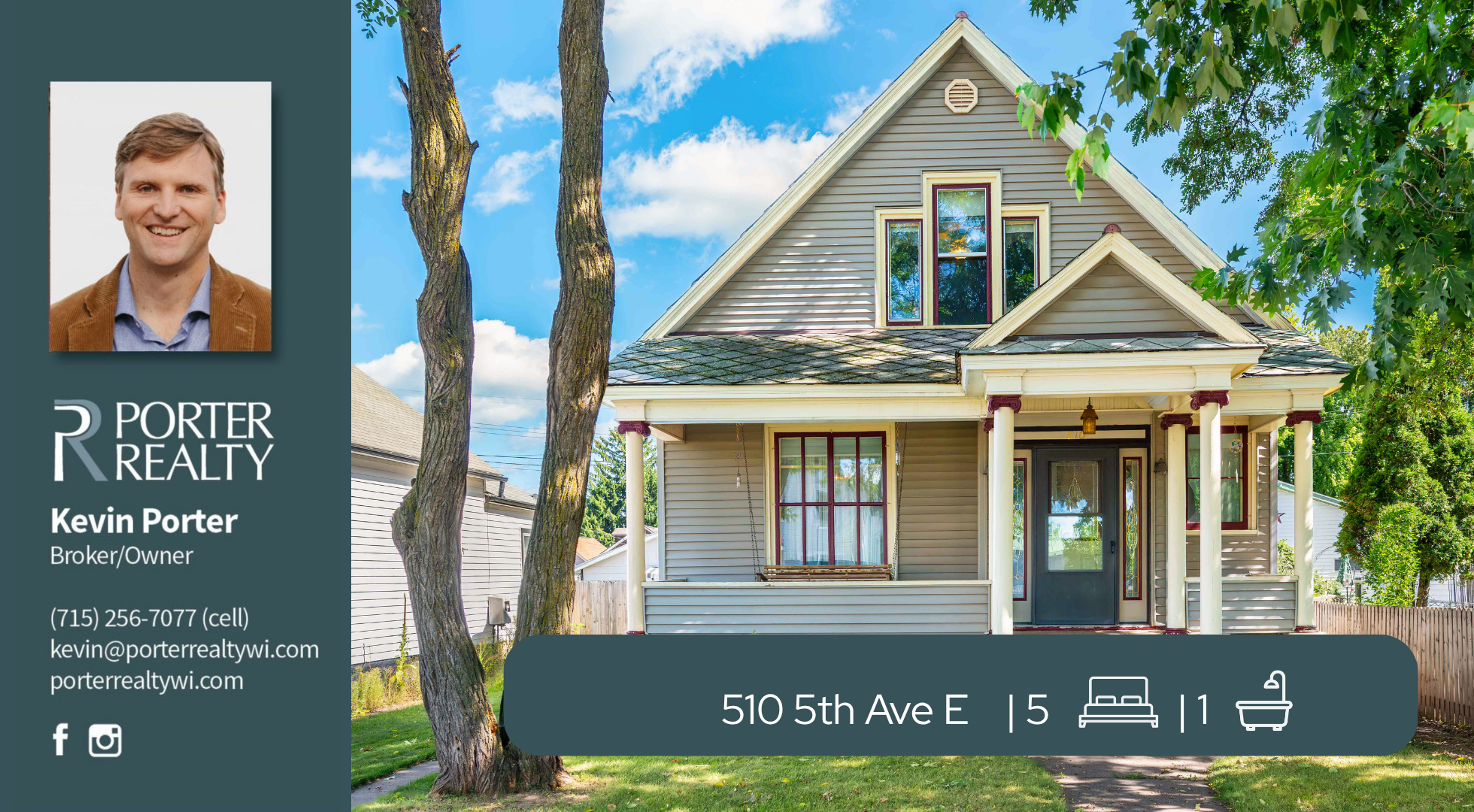 Step inside this Ashland east end home featuring unpainted stained woodwork, maple floors, picture rails, and high ceilings. Offers 5 bedrooms across 1,968 sq ft, including a main-floor bedroom with an adjacent half bath, and 4 upstairs bedrooms with