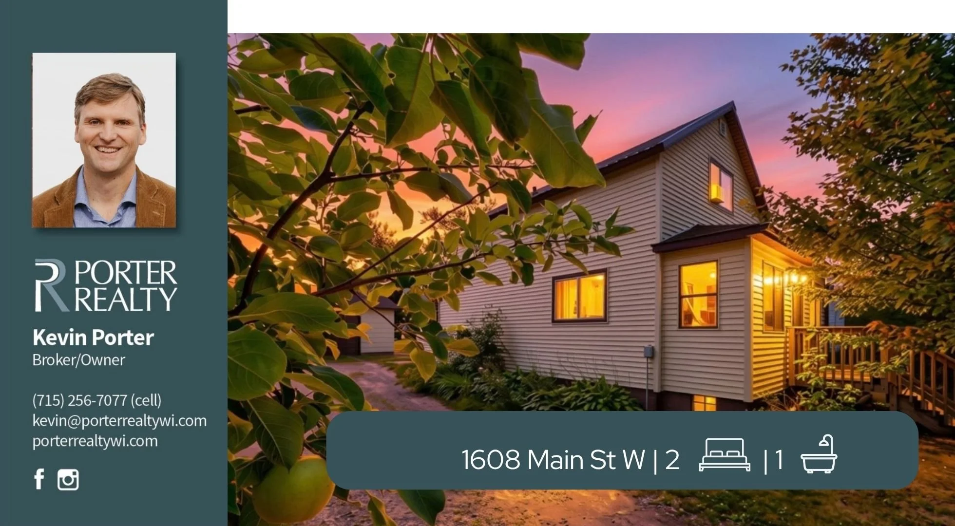 Charming 1940 two-story near downtown Ashland and Lake Superior! Upgraded with a metal roof, vinyl siding, central air, high-efficiency gas furnace, and tankless water heater. The main floor features an eat-in kitchen with peninsula, formal dining, l