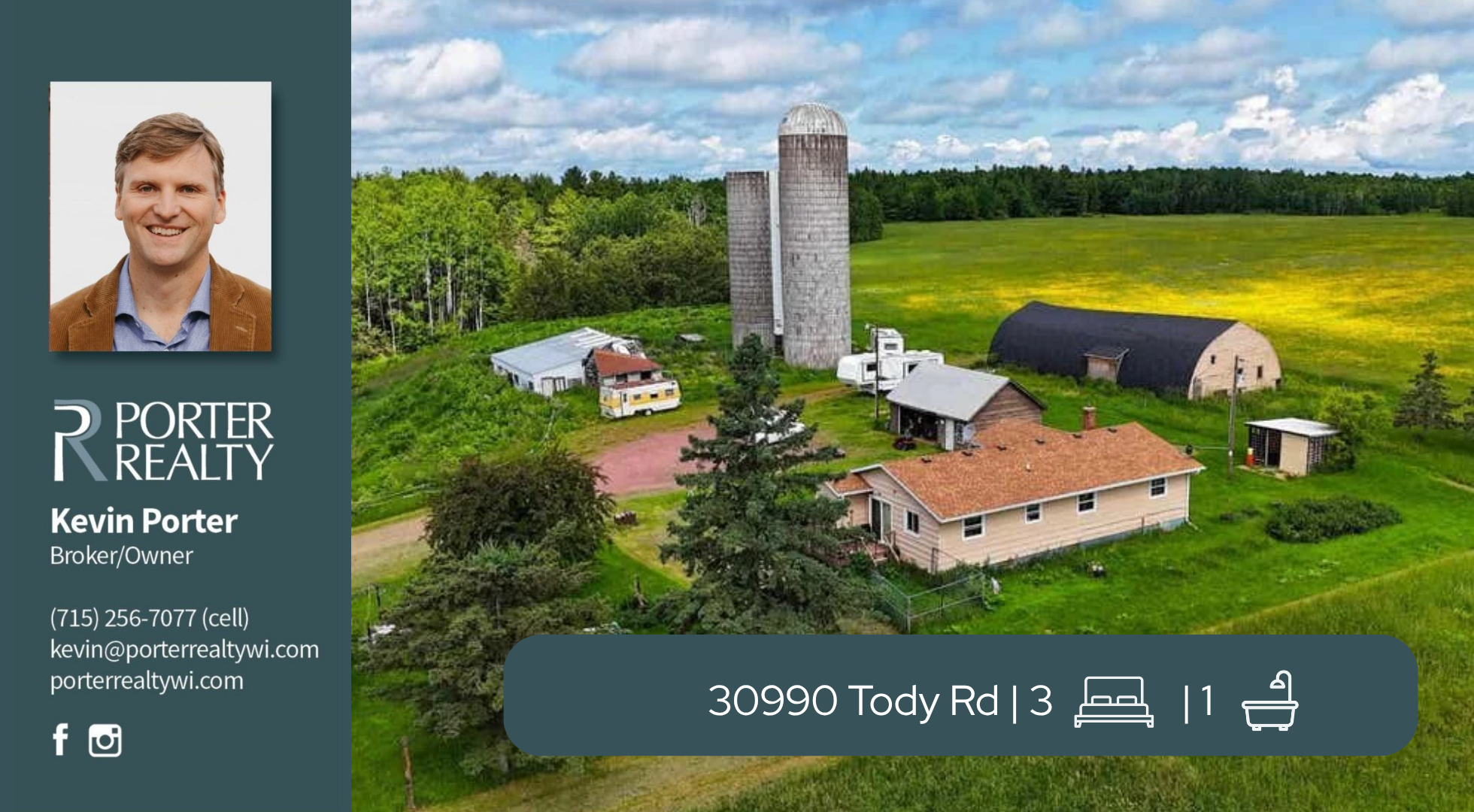 Enjoy peaceful country living on 10 acres, just 15 minutes from Ashland and Lake Superior. This remodeled 1,950 sq ft ranch features a bright kitchen with island and deck access, updated flooring, 3 bedrooms, and 1.5 redone baths. Natural privacy is 