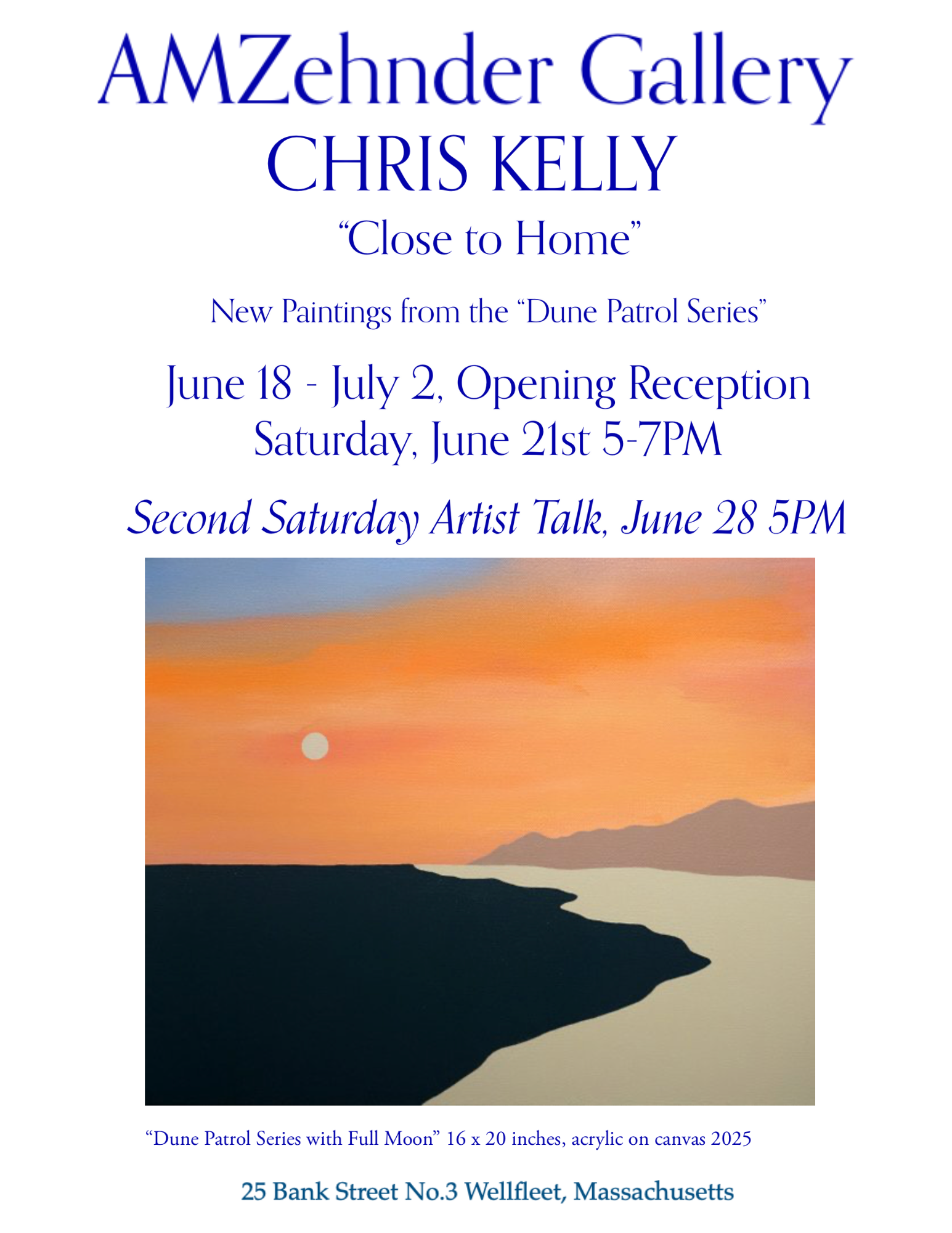 Chris Kelly “Close to Home” - Opening Reception at AMZehnder Gallery