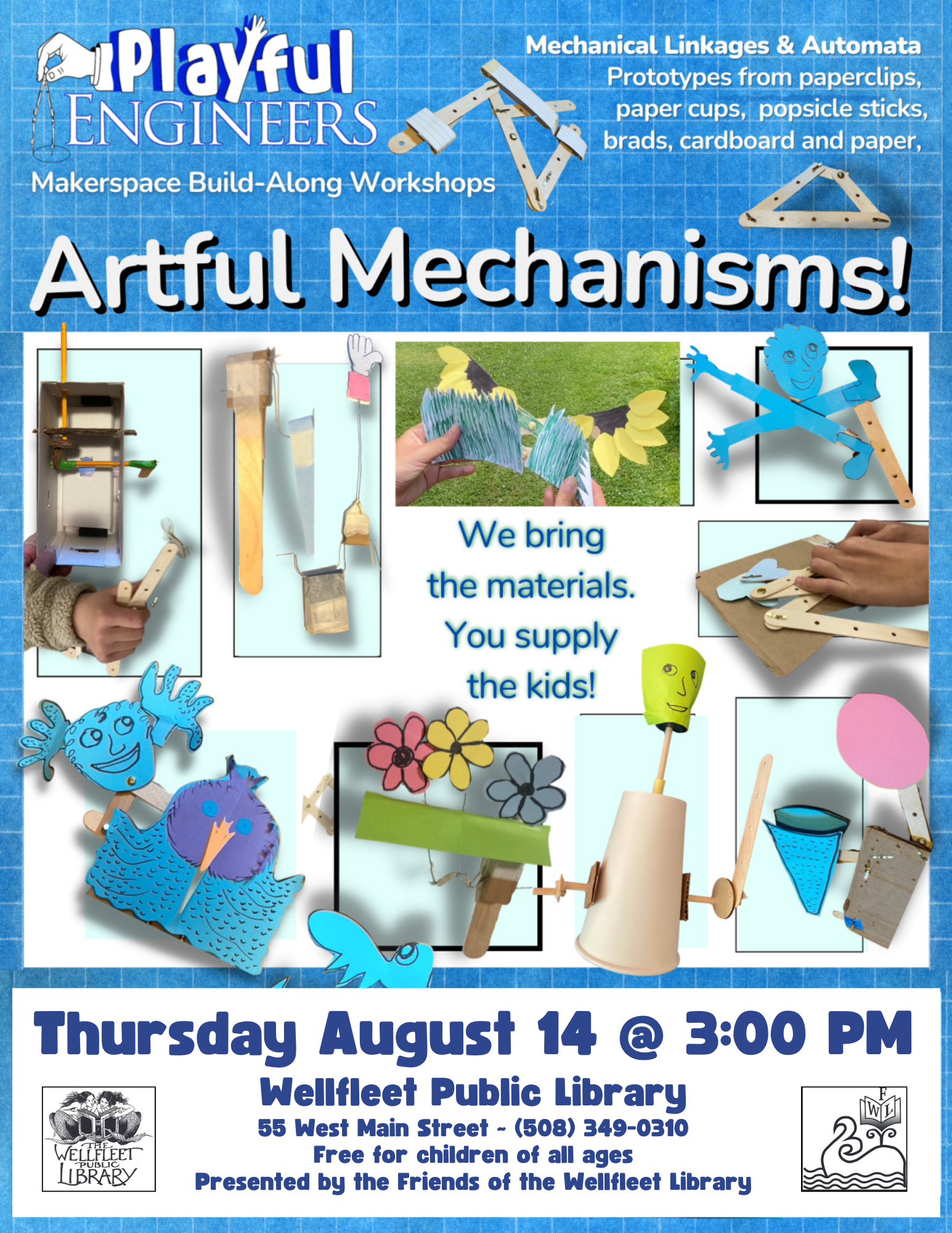Artful Mechanisms with Playful Engineers