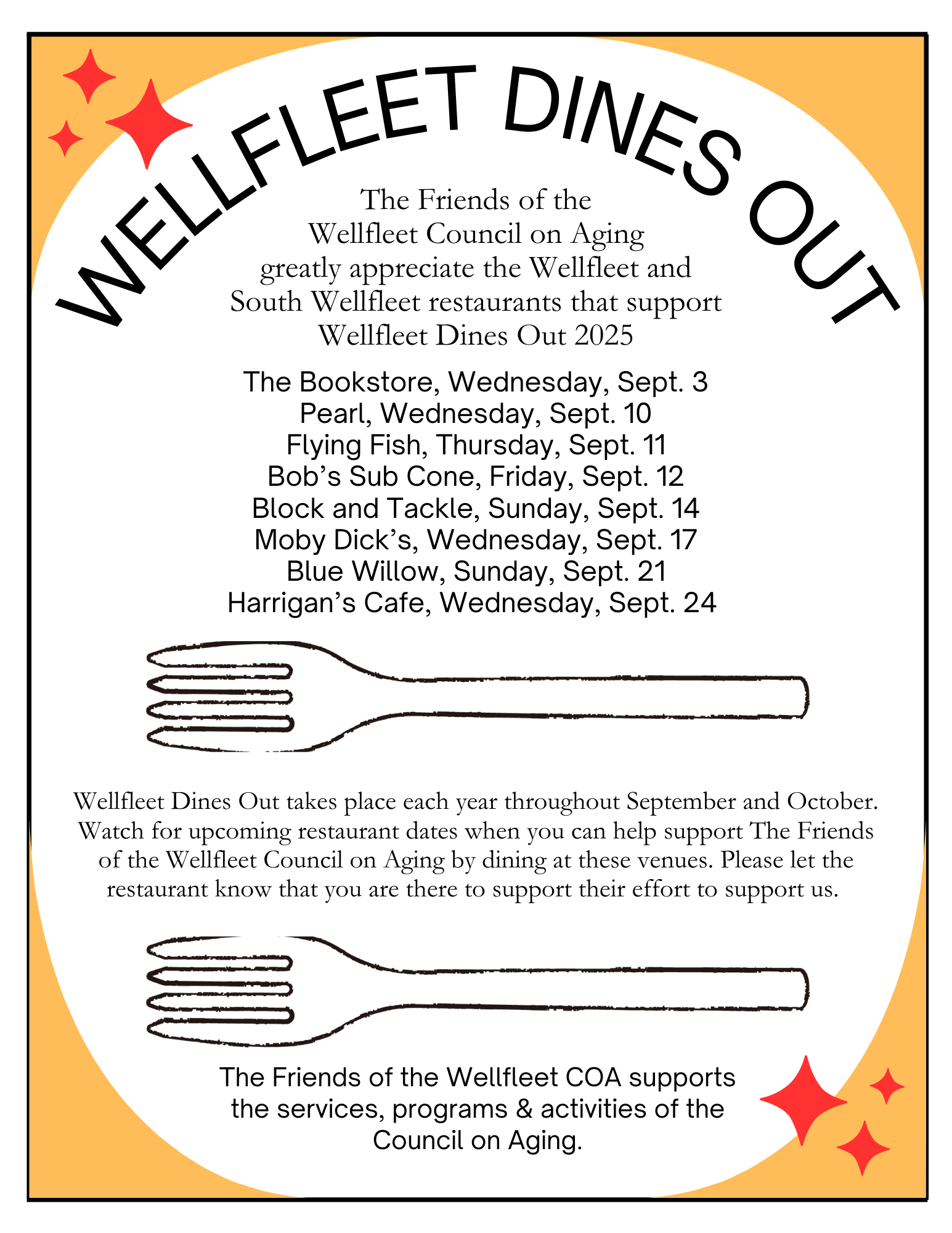 Wellfleet Dines Out to Support Friends of the COA - Flying Fish