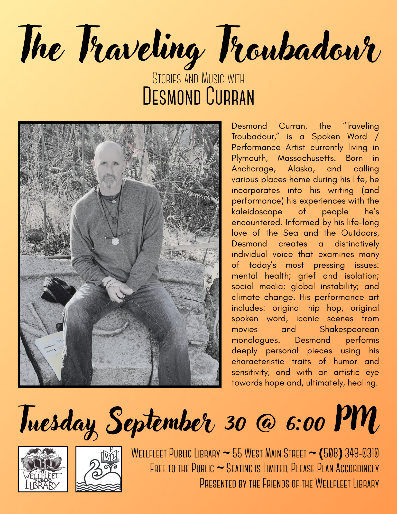 The Traveling Troubadour: Stories and Music with Desmond Curran