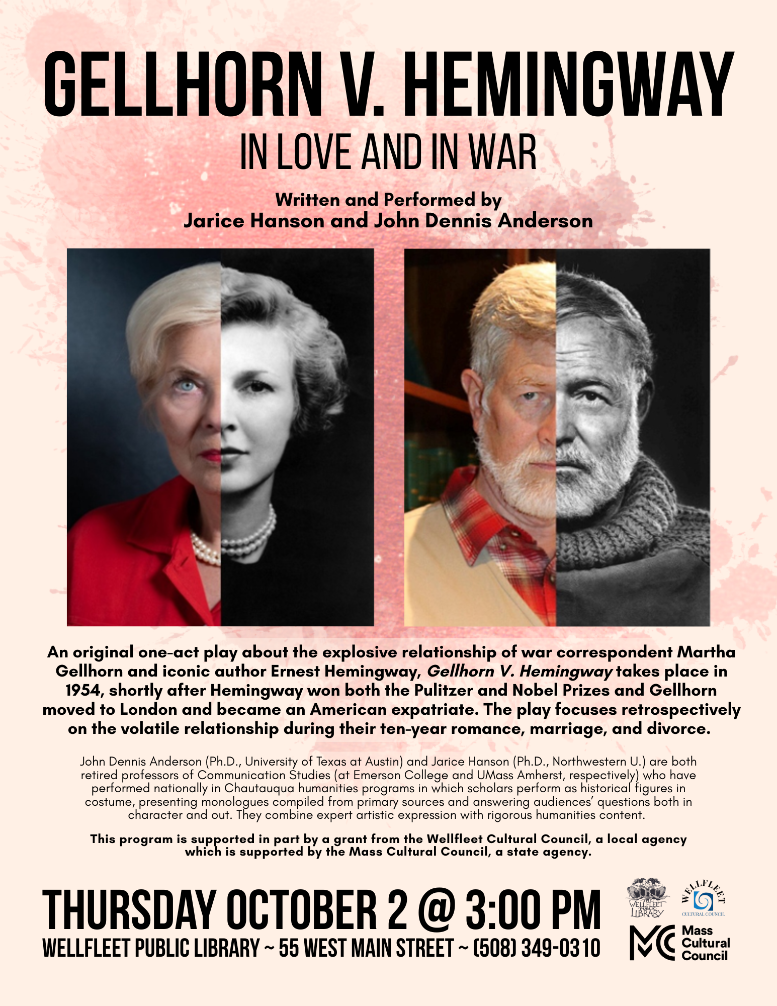 Staged Performance of "Gellhorn V. Hemingway: In Love and In War"