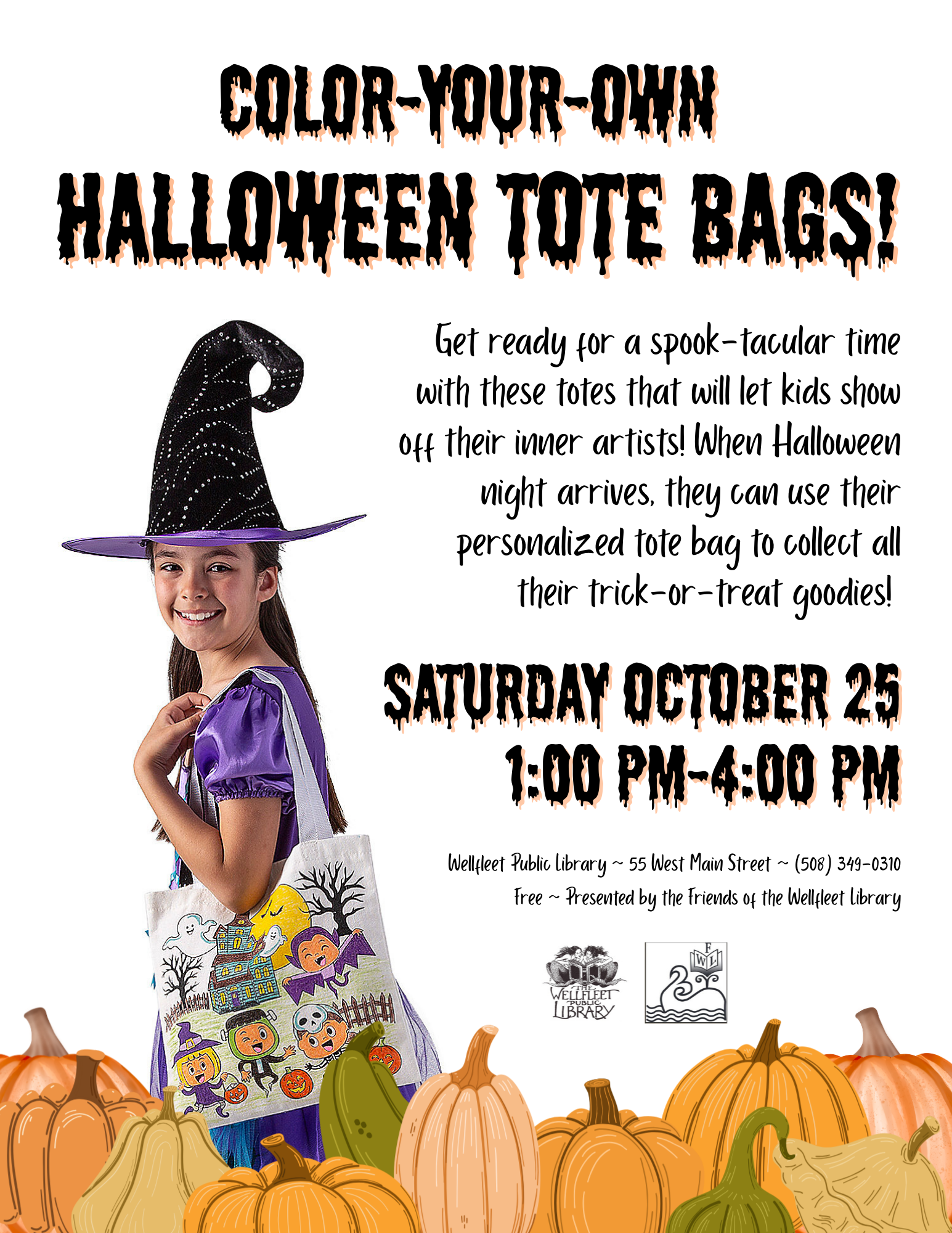 Color-Your-Own Halloween Tote Bags