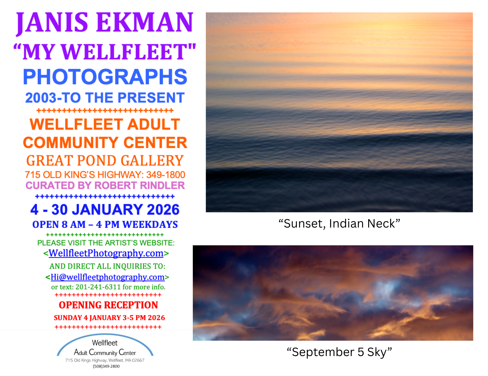 Opening Reception: Janis Ekman "My Wellfleet"