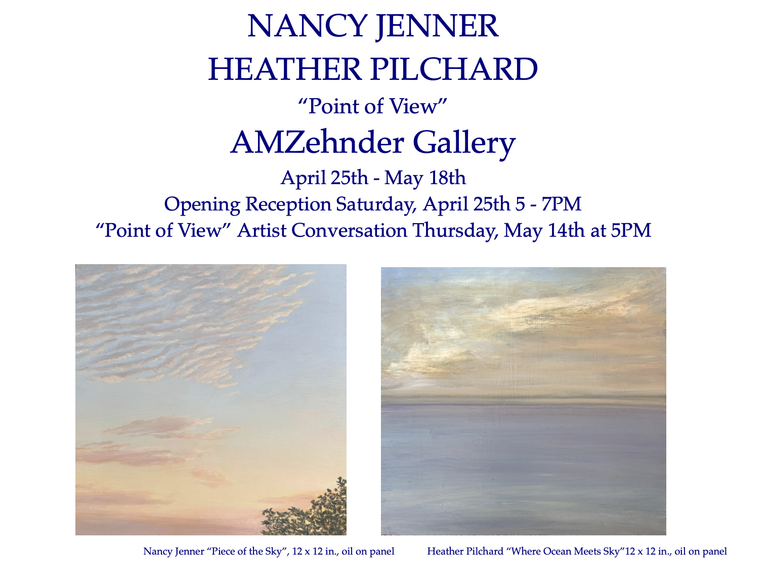 Artist Conversation: Nancy Jenner &amp; Heather Pilchard