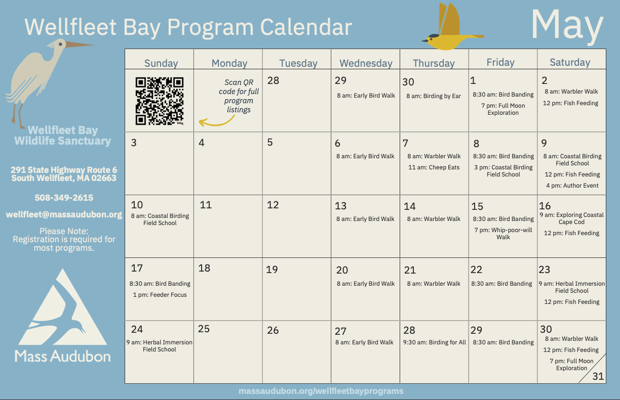 Mass Audubon Weekly Schedule - May