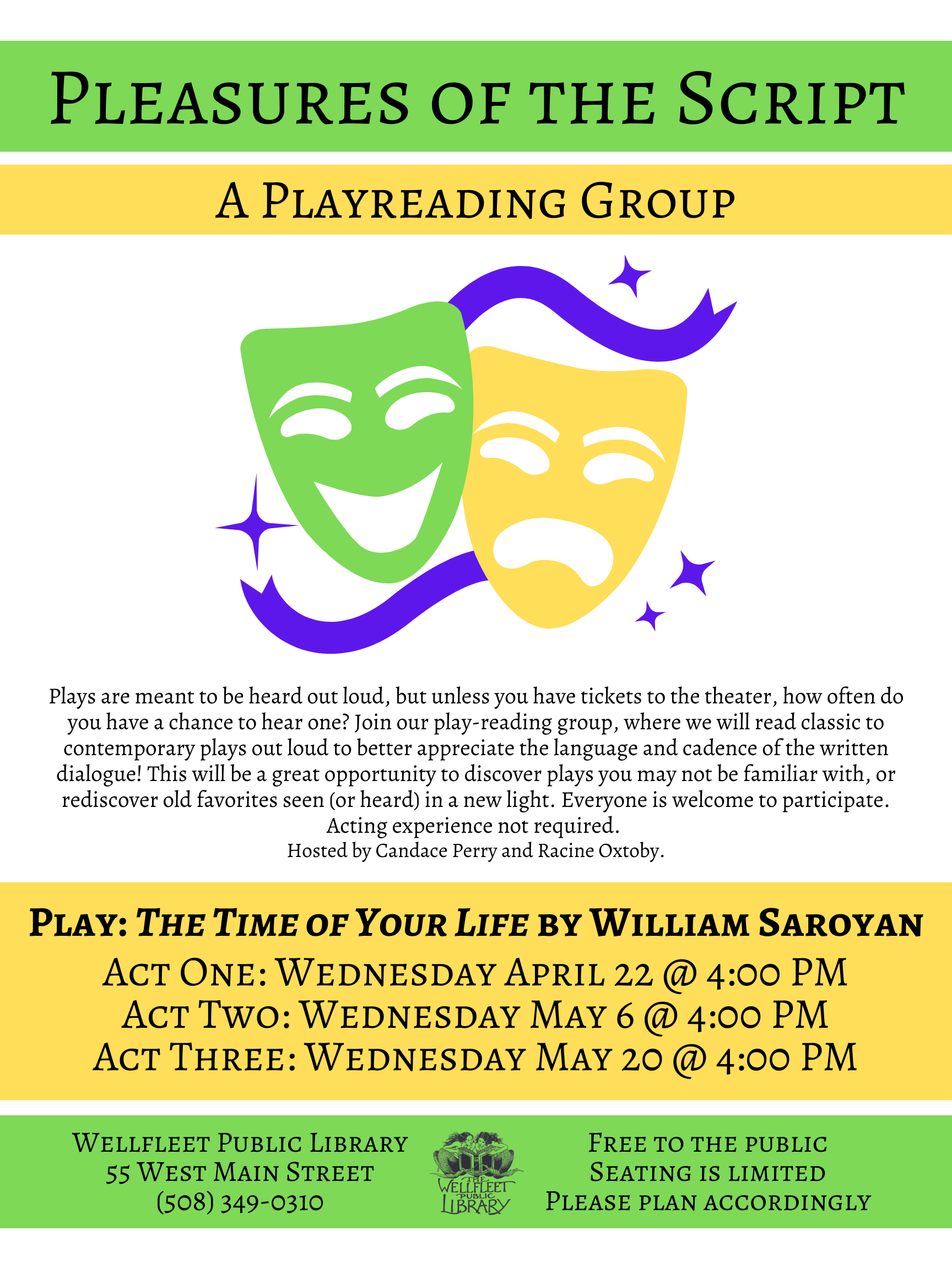 Playreading Group: "The Time of Your Life" by William Saroyan (Act Three)
