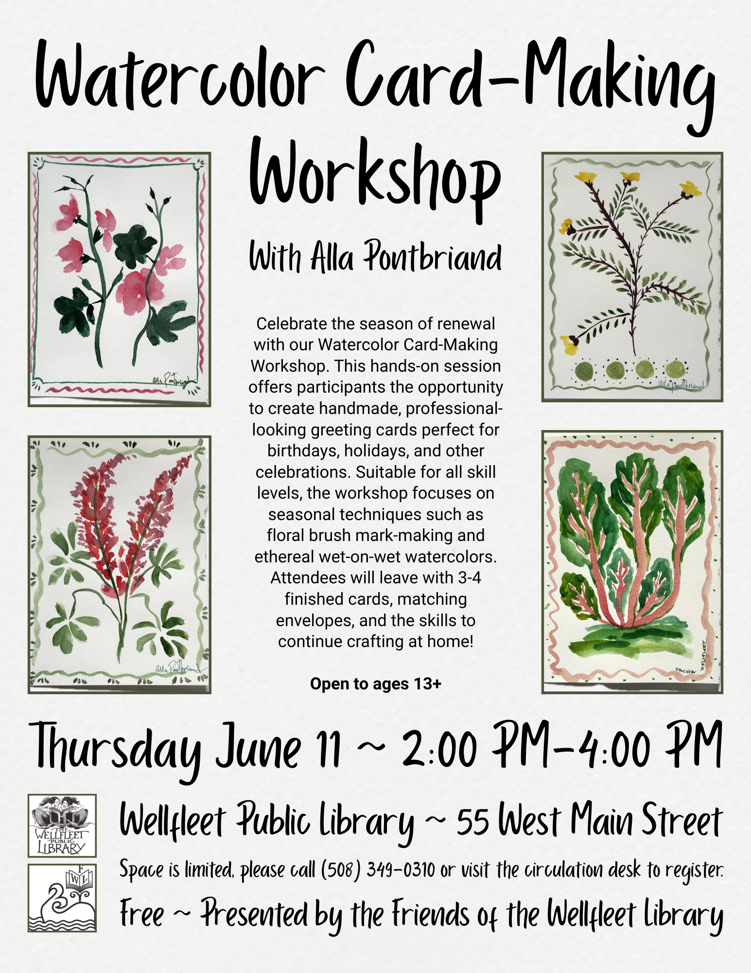 Watercolor Card-Making Workshop with Alla Pontbriand