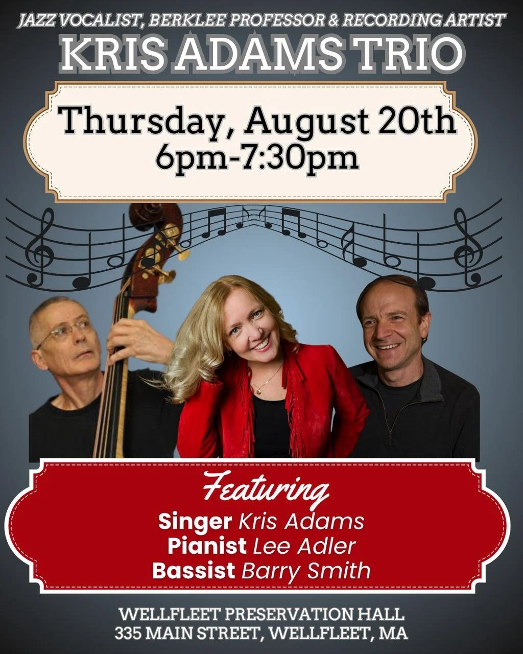 Kris Adams Trio Concert