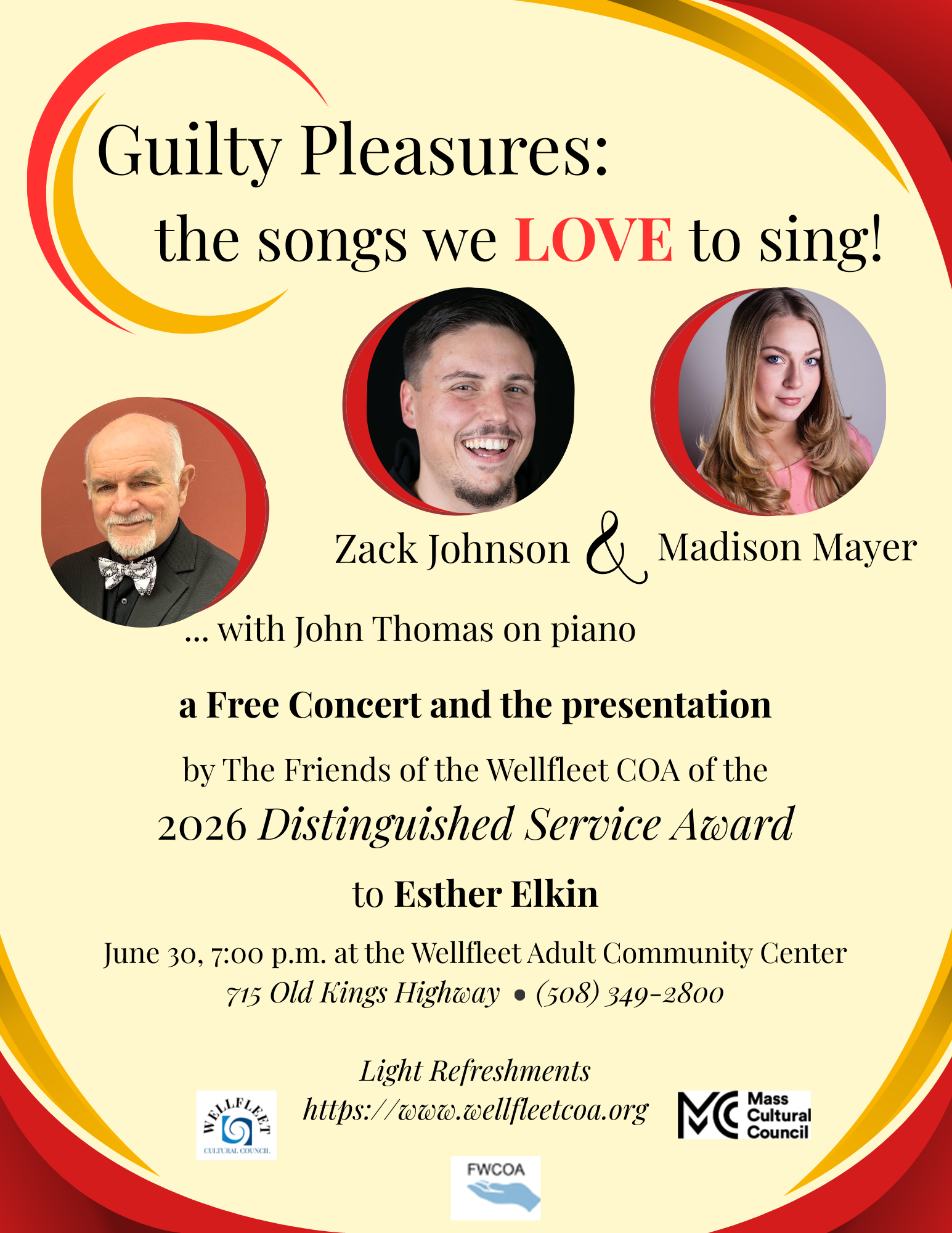 Guilty Pleasures - Free Concert Presented by the Friends of COA