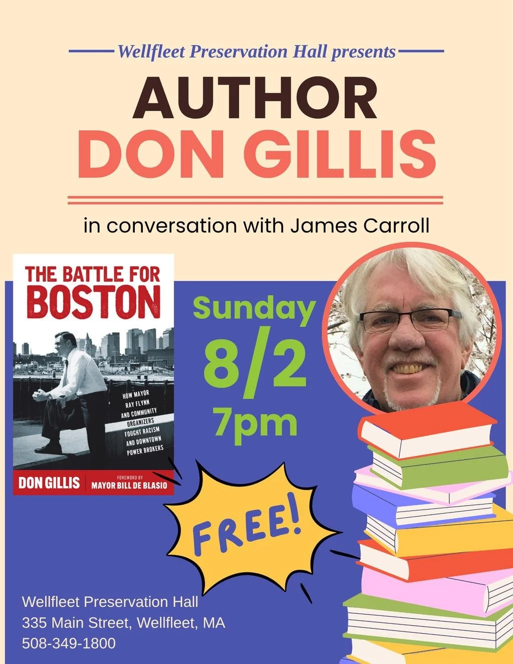 Author Talk: Don Gillis with James Carroll - “The Battle for Boston”
