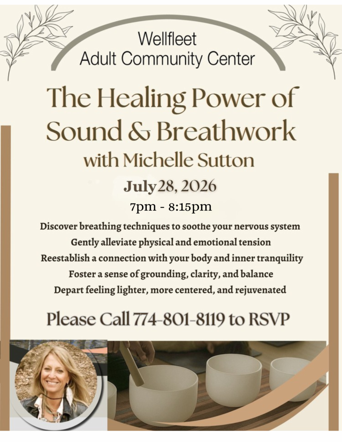 The Healing Power of Sound &amp; Breathwork with Michelle Sutton (note time change)