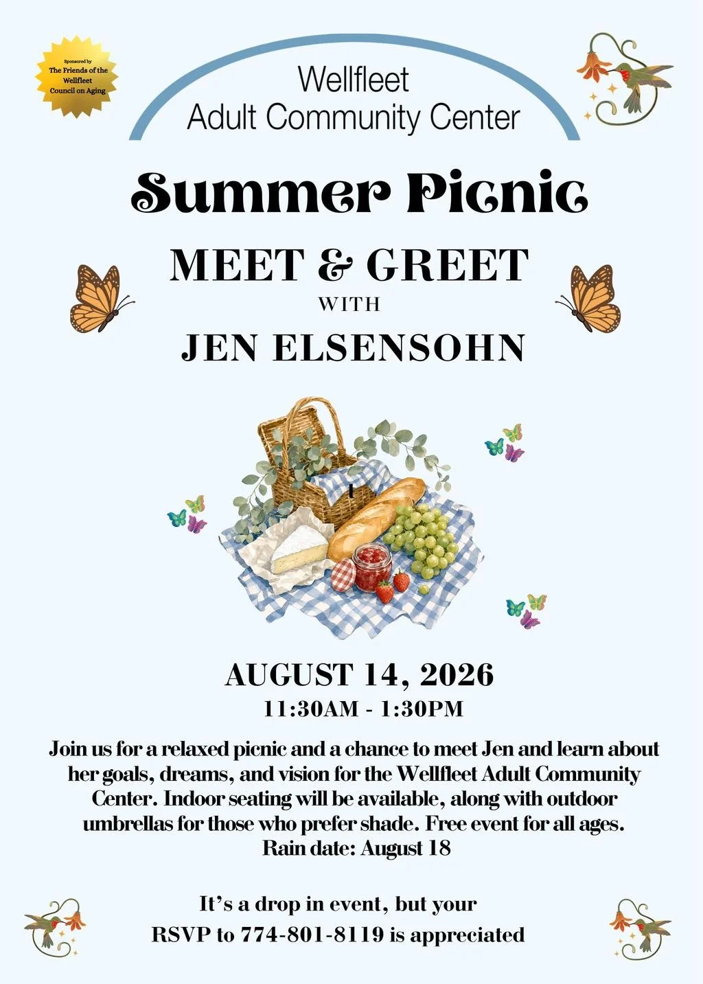 Summer Picnic Meet &amp; Greet for Jen Elsensohn
