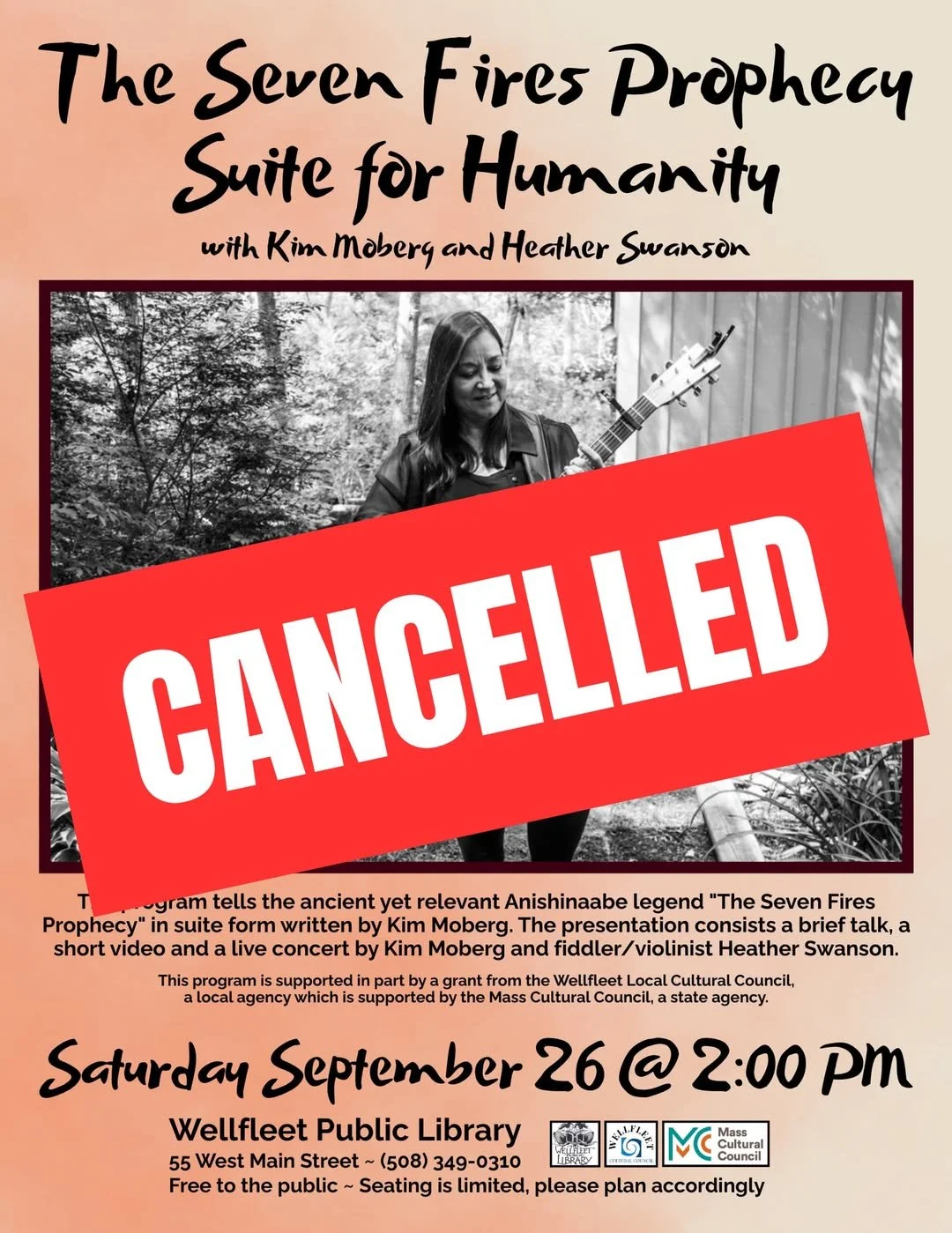 CANCELLED - The Seven Fires Prophecy Suite for Humanity with Kim Moberg and Heather Swanson